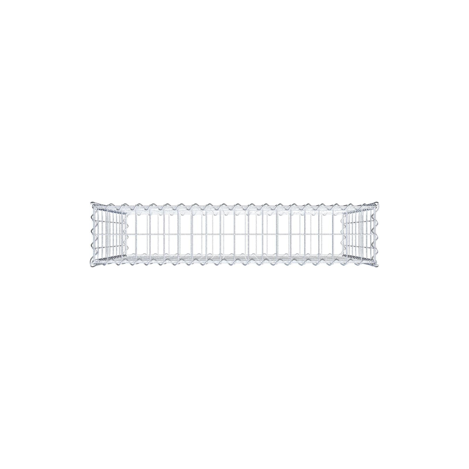 Gabione 100 cm x 90 cm x 20 cm (L x H x T), Maschenweite 5 cm x 10 cm, Spirale