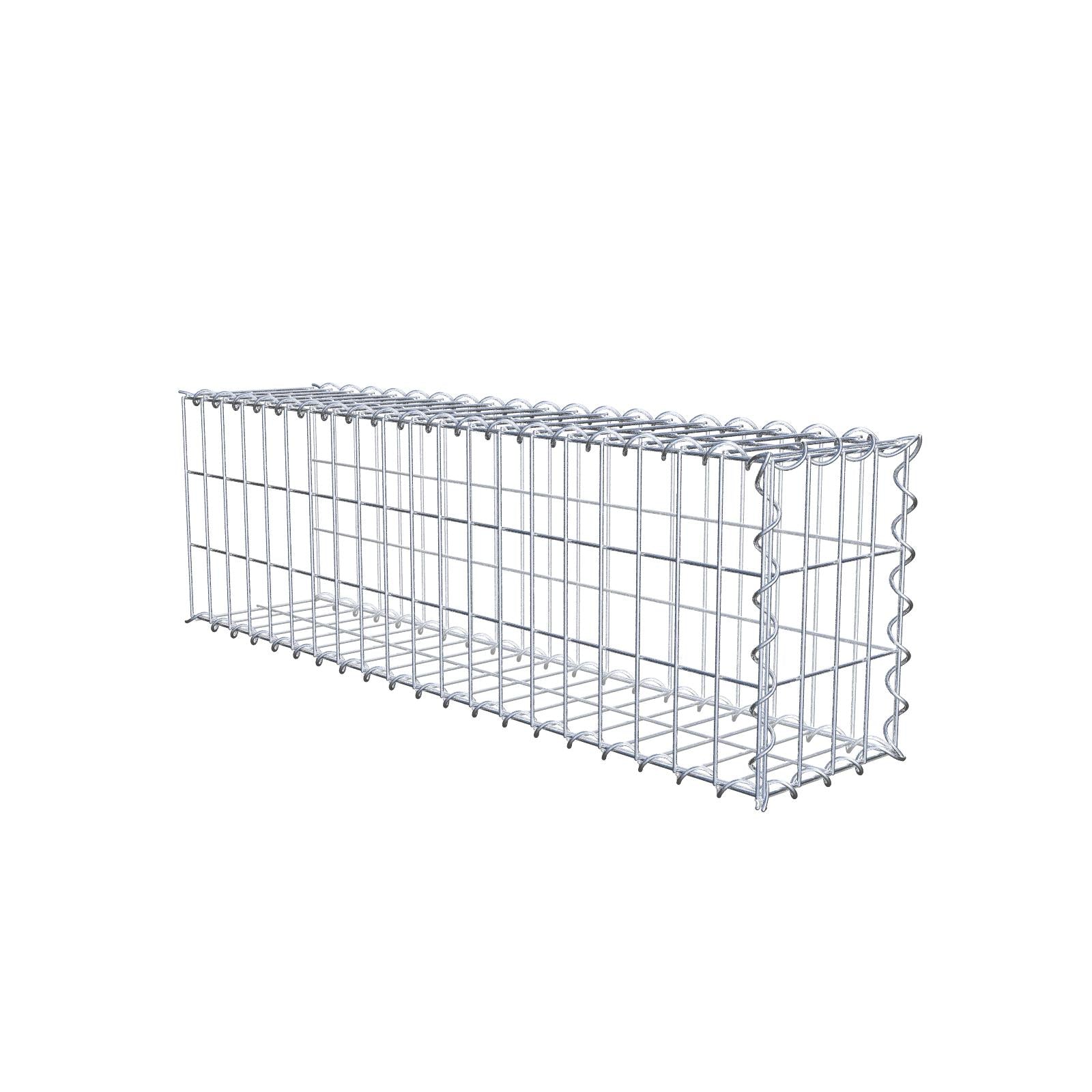 Anbaugabione Typ 2 100 cm x 30 cm x 20 cm (L x H x T), Maschenweite 5 cm x 10 cm, Spirale