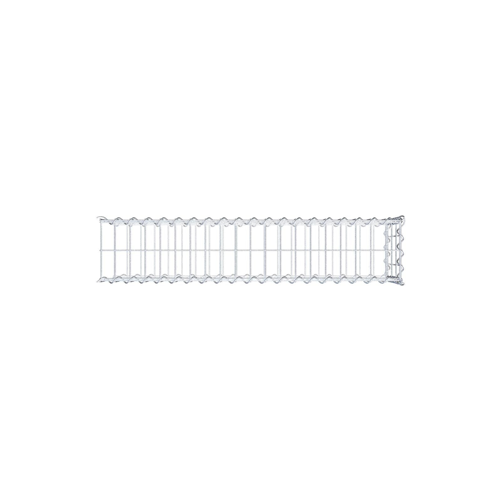 Anbaugabione Typ 2 100 cm x 30 cm x 20 cm (L x H x T), Maschenweite 5 cm x 10 cm, Spirale