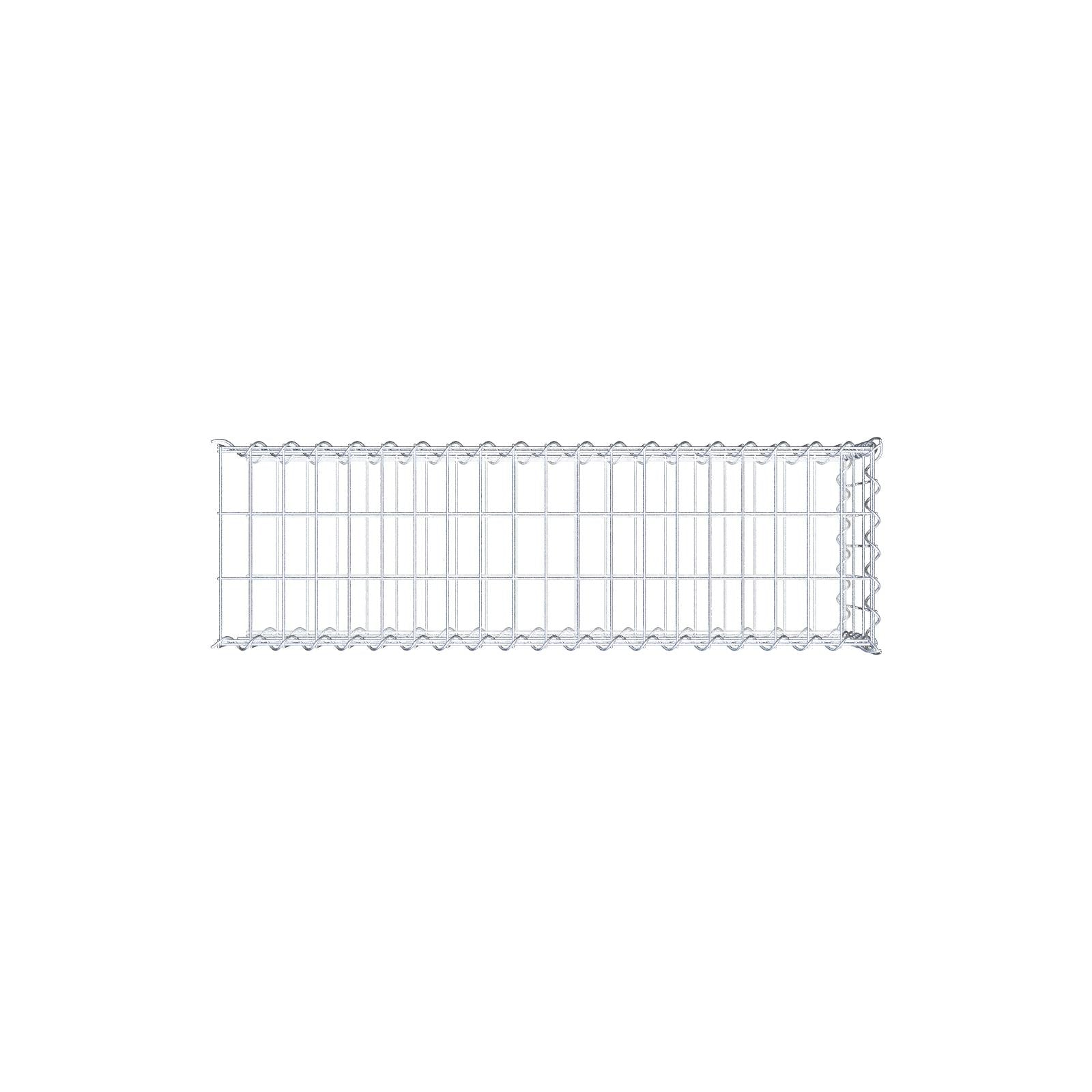 Anbaugabione Typ 2 100 cm x 30 cm x 30 cm (L x H x T), Maschenweite 5 cm x 10 cm, Spirale