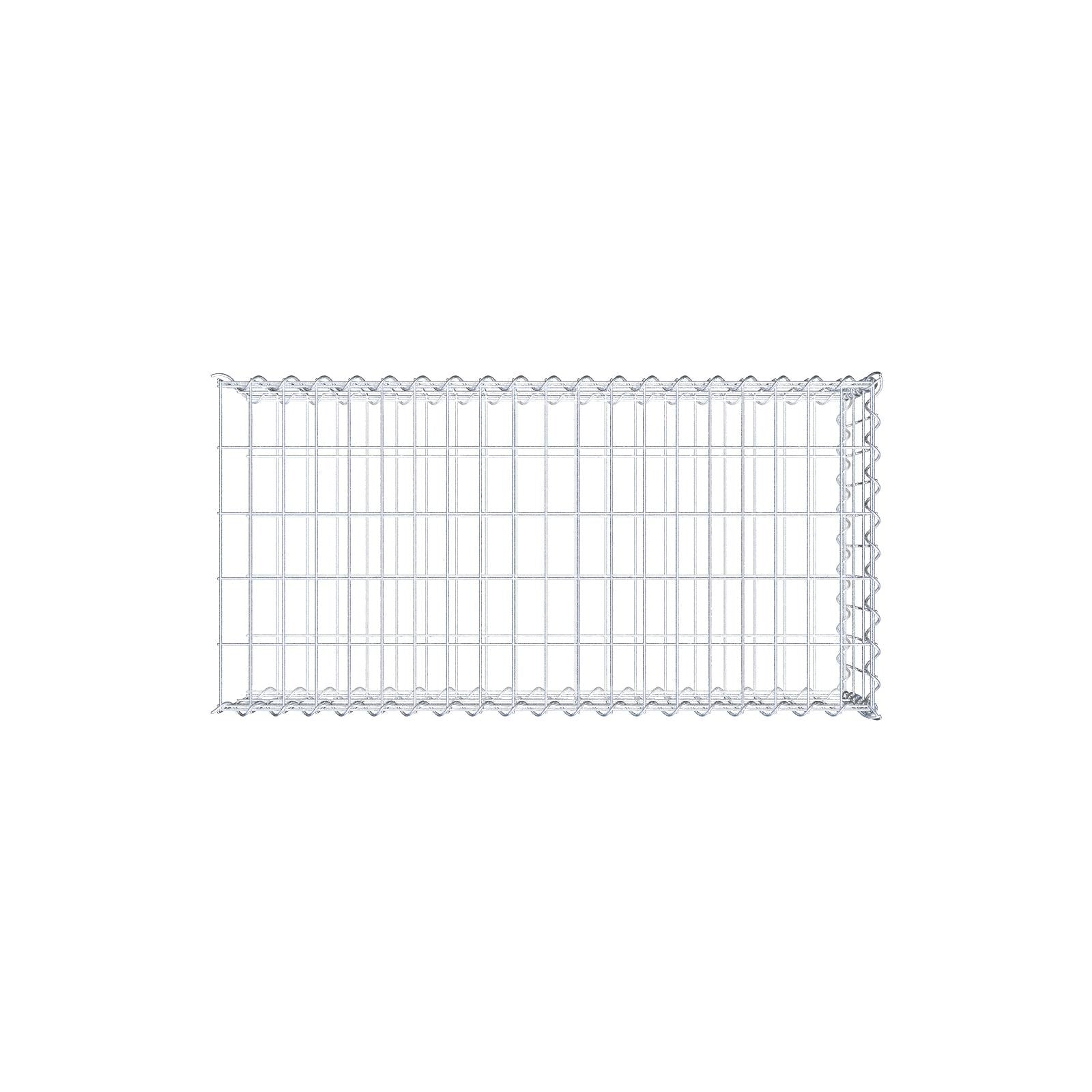 Anbaugabione Typ 2 100 cm x 30 cm x 50 cm (L x H x T), Maschenweite 5 cm x 10 cm, Spirale