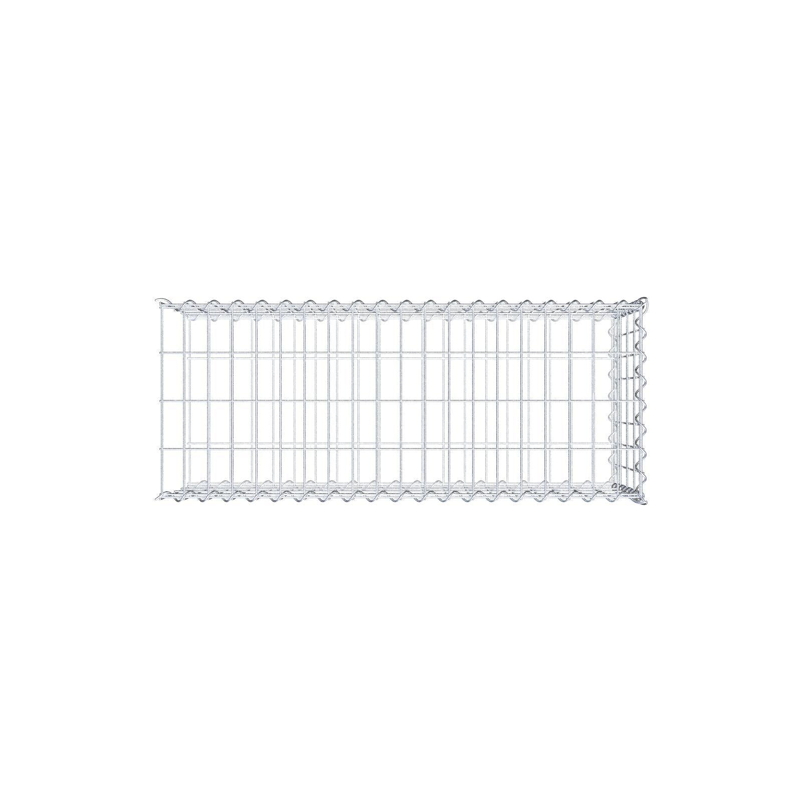 Anbaugabione Typ 2 100 cm x 40 cm x 40 cm (L x H x T), Maschenweite 5 cm x 10 cm, Spirale