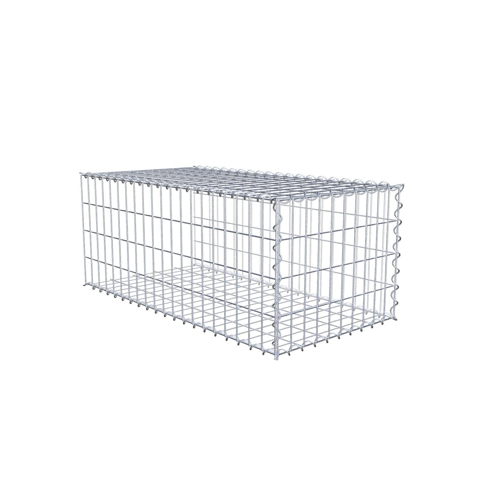 Anbaugabione Typ 2 100 cm x 40 cm x 50 cm (L x H x T), Maschenweite 5 cm x 10 cm, Spirale
