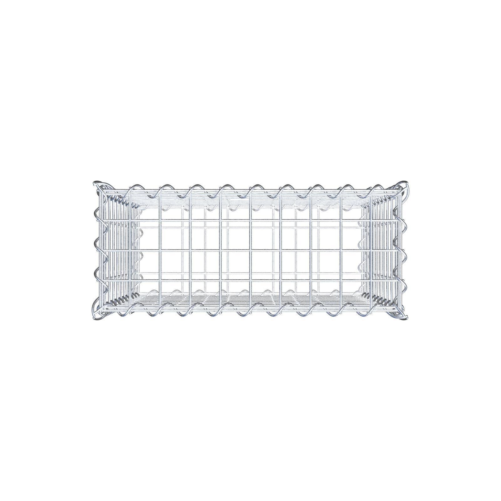 Gabione 50 cm x 50 cm x 20 cm (L x H x T), Maschenweite 5 cm x 5 cm, Spirale