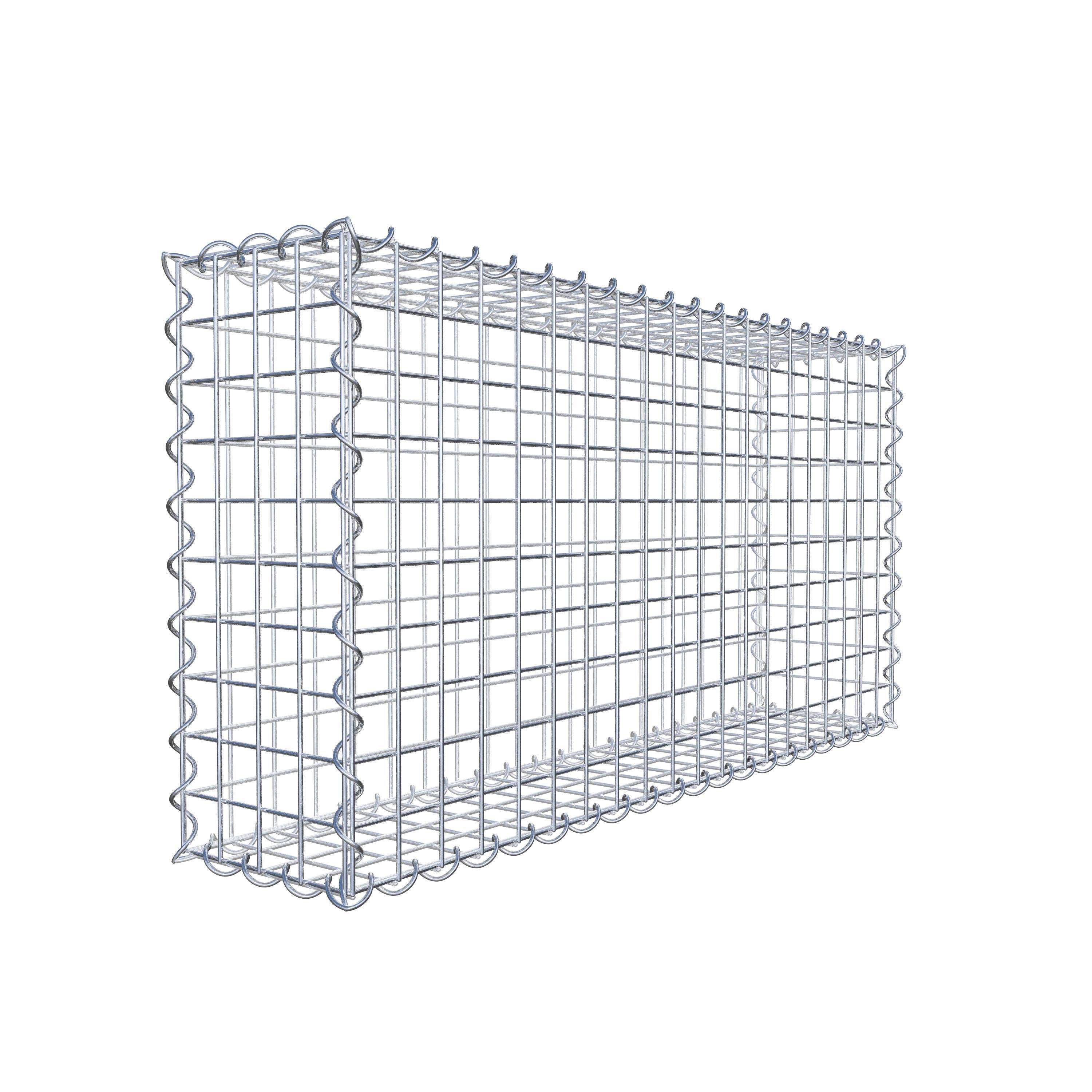 Gabione 100 cm x 50 cm x 20 cm (L x H x T), Maschenweite 5 cm x 5 cm, Spirale