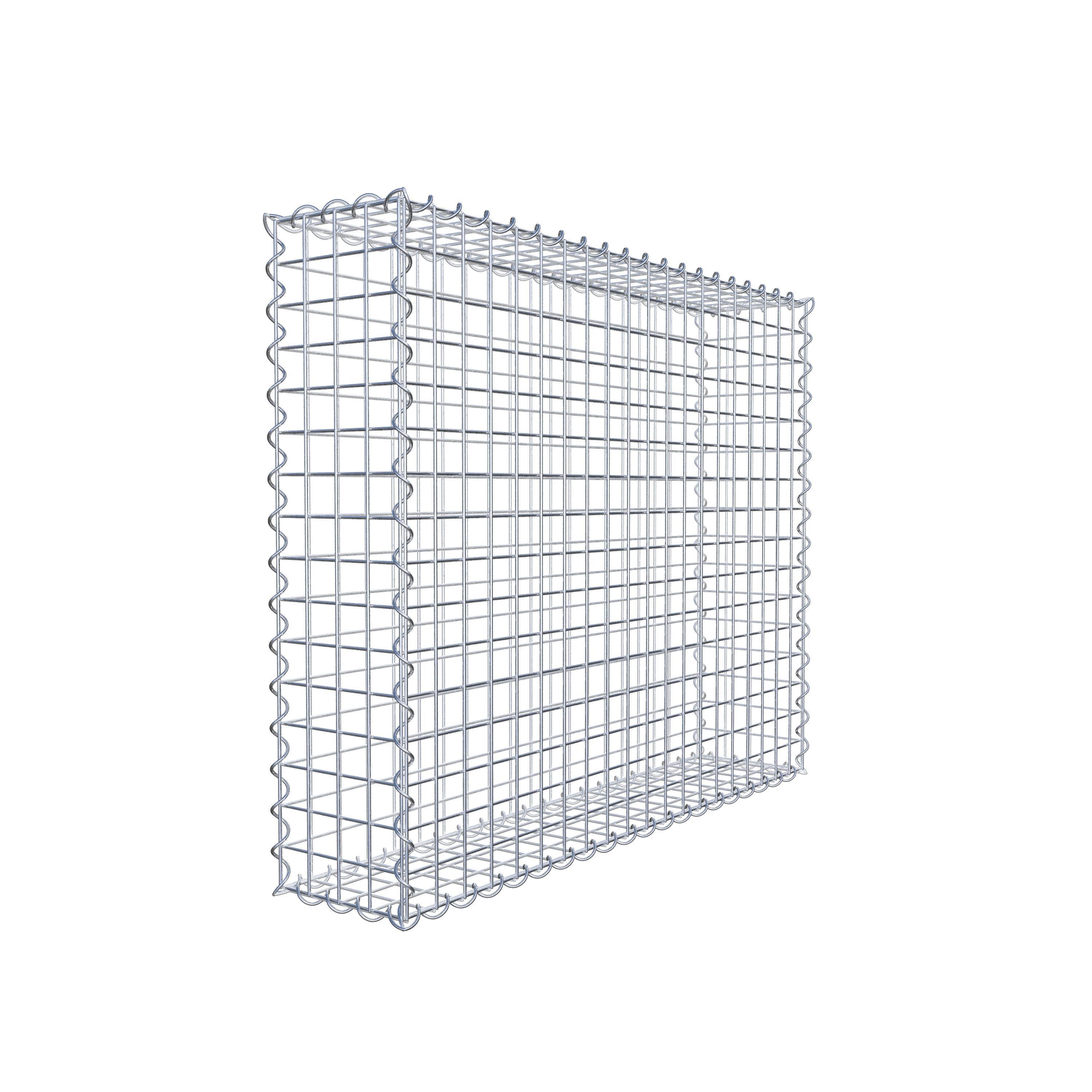 Gabione 100 cm x 80 cm x 20 cm (L x H x T), Maschenweite 5 cm x 5 cm, Spirale