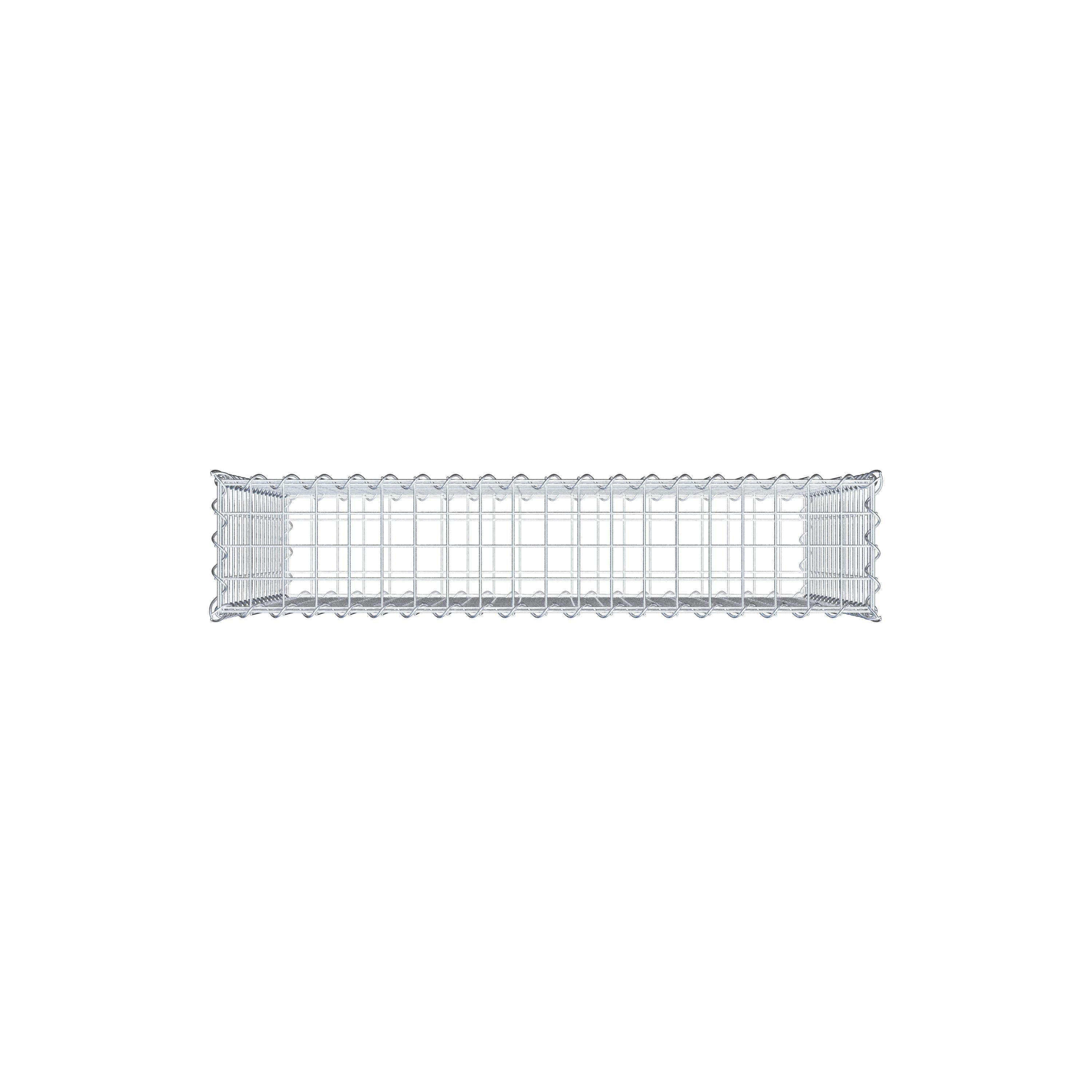 Gabione 100 cm x 80 cm x 20 cm (L x H x T), Maschenweite 5 cm x 5 cm, Spirale