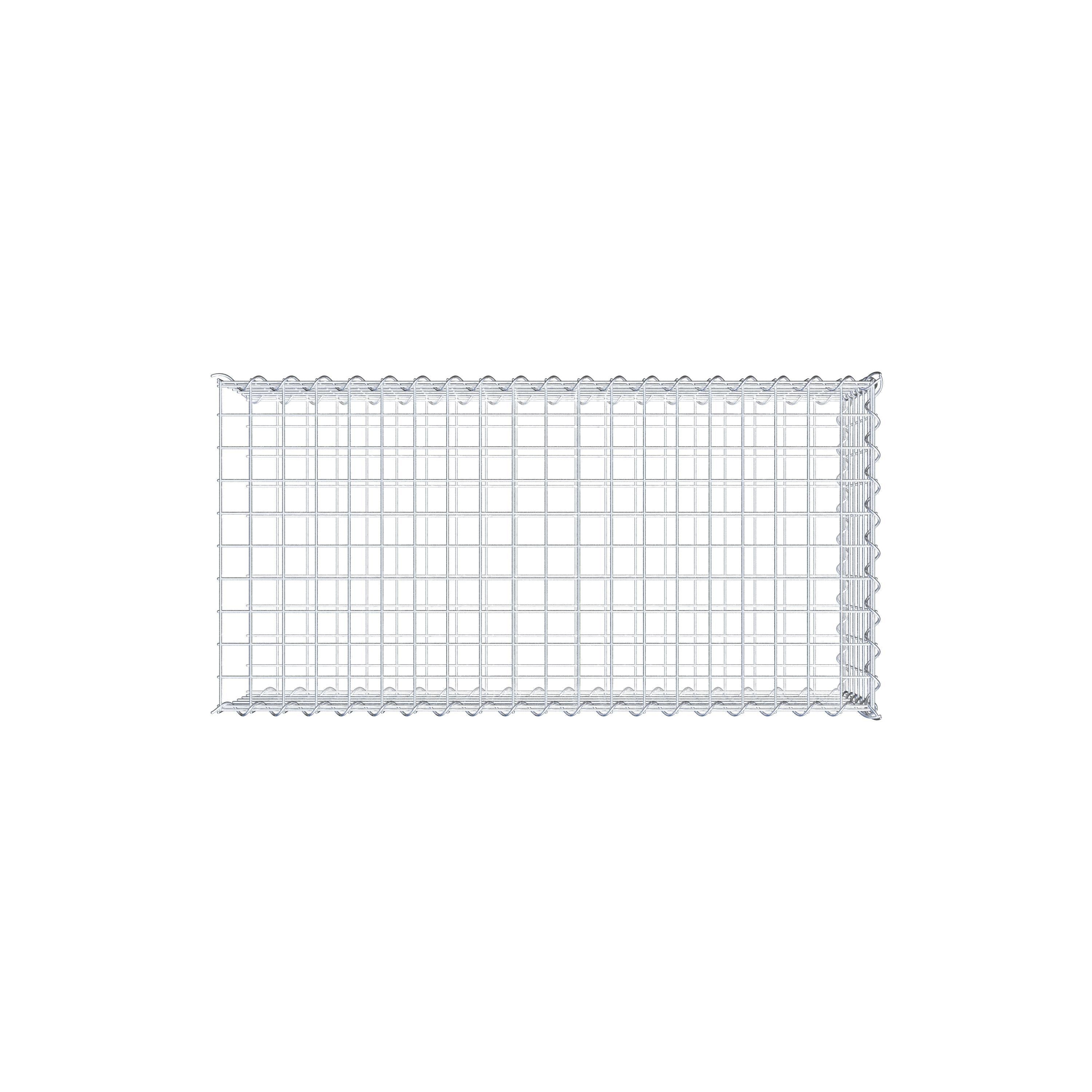 Anbaugabione Typ 2 100 cm x 30 cm x 50 cm (L x H x T), Maschenweite 5 cm x 5 cm, Spirale