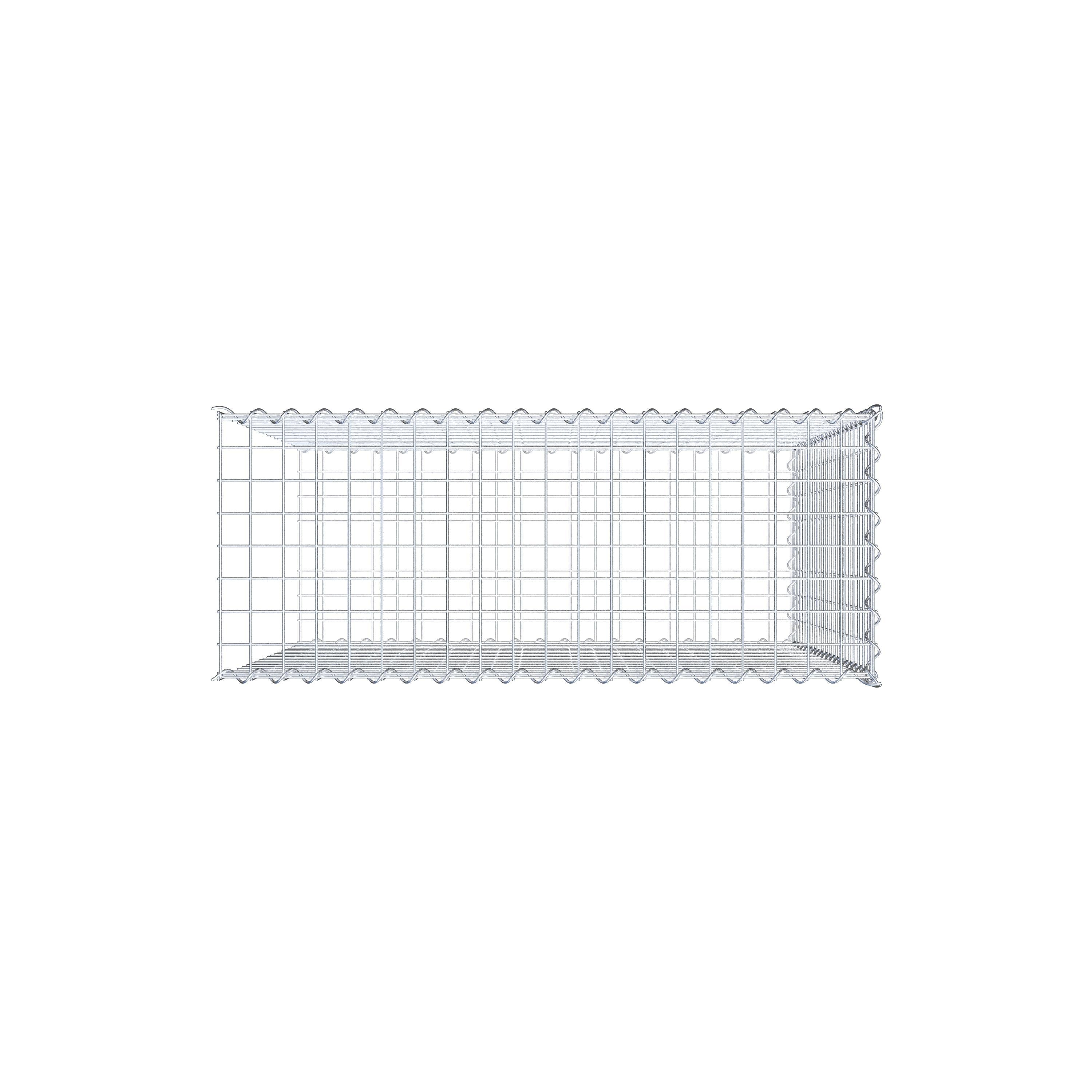 Anbaugabione Typ 2 100 cm x 100 cm x 40 cm (L x H x T), Maschenweite 5 cm x 5 cm, Spirale