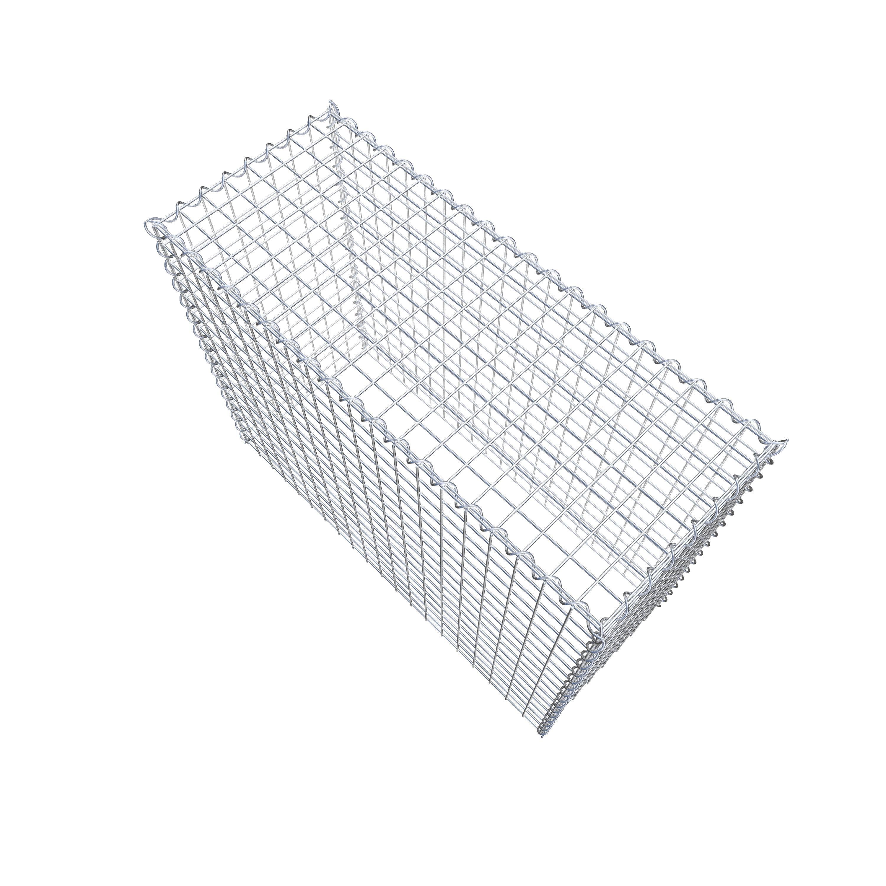 Anbaugabione Typ 3 100 cm x 80 cm x 40 cm (L x H x T), Maschenweite 5 cm x 5 cm, Spirale