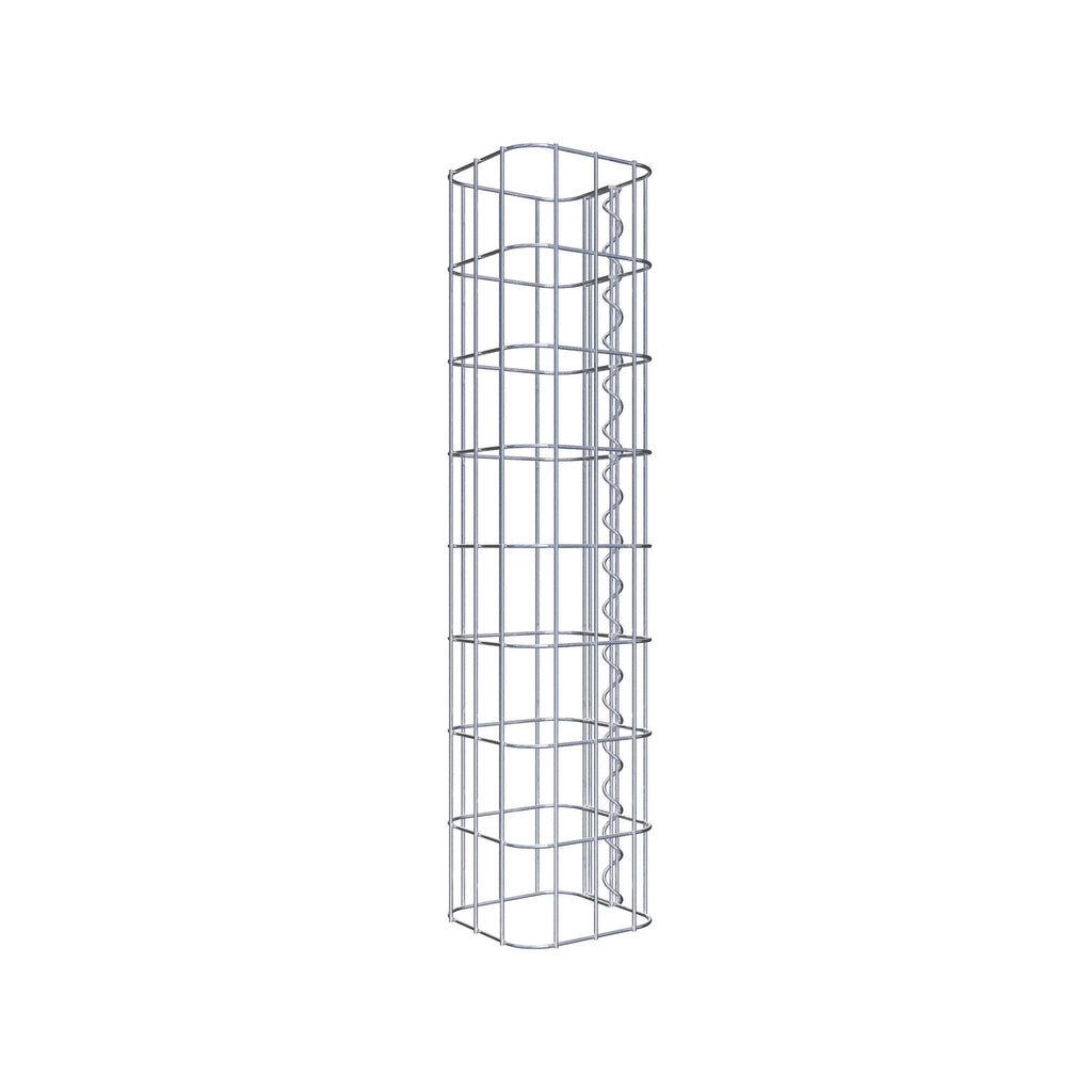 Gabionensäule eckig 17  cm x 17  cm, 80 cm Höhe, MW 5 cm x 10 cm