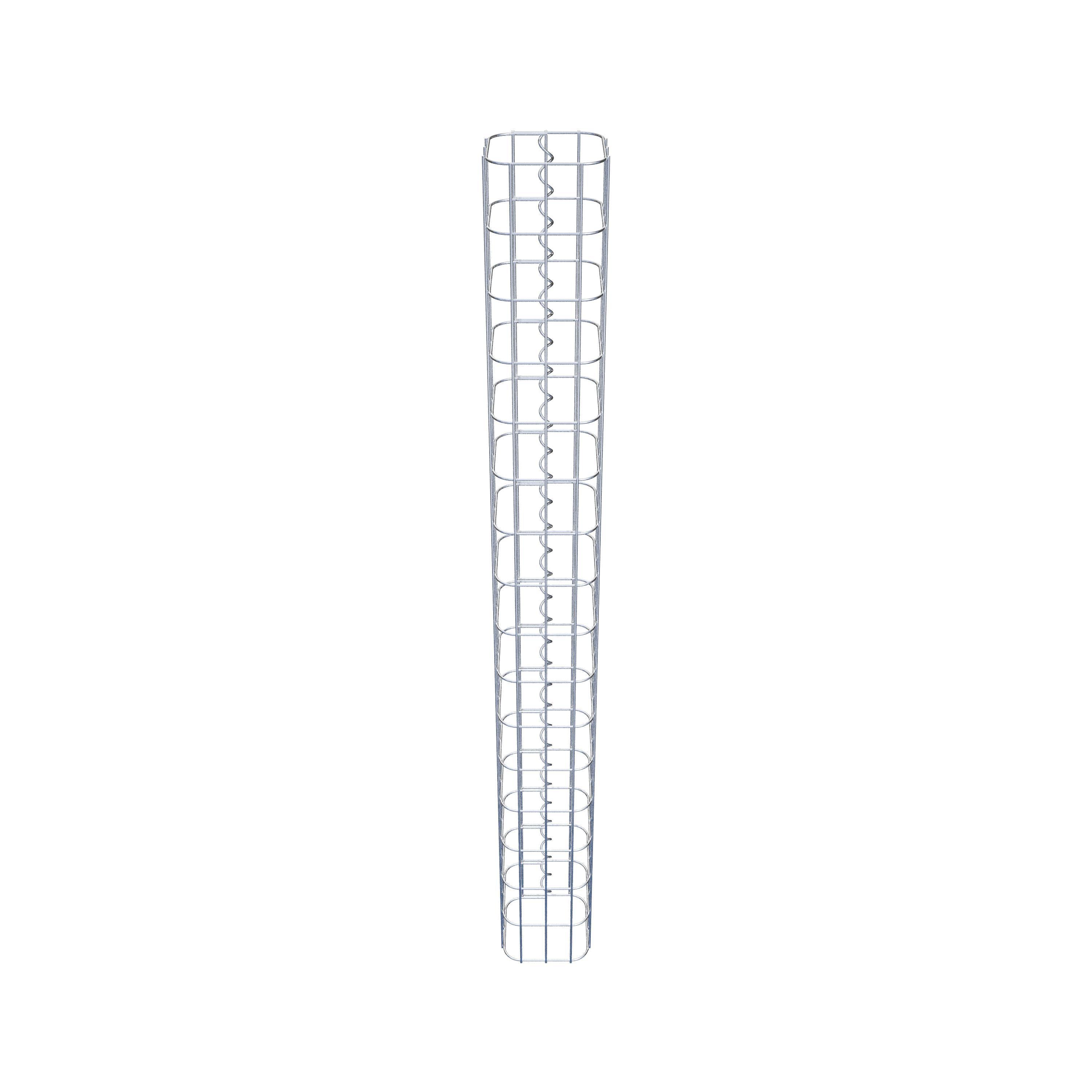 Gabionensäule eckig 17  cm x 17  cm, 160 cm Höhe, MW 5 cm x 10 cm