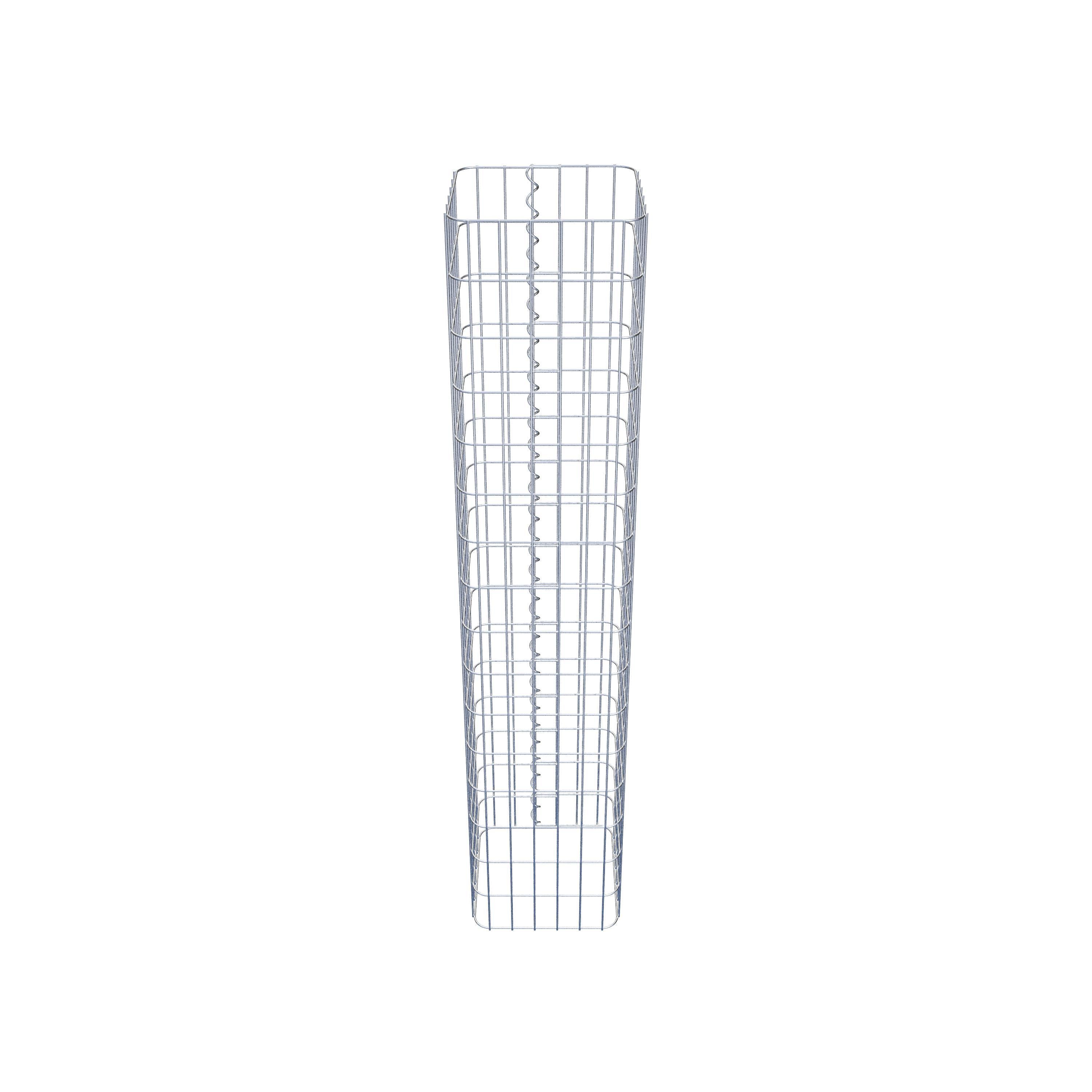 Gabionensäule eckig 32  cm x 32  cm, 160 cm Höhe, MW 5 cm x 10 cm