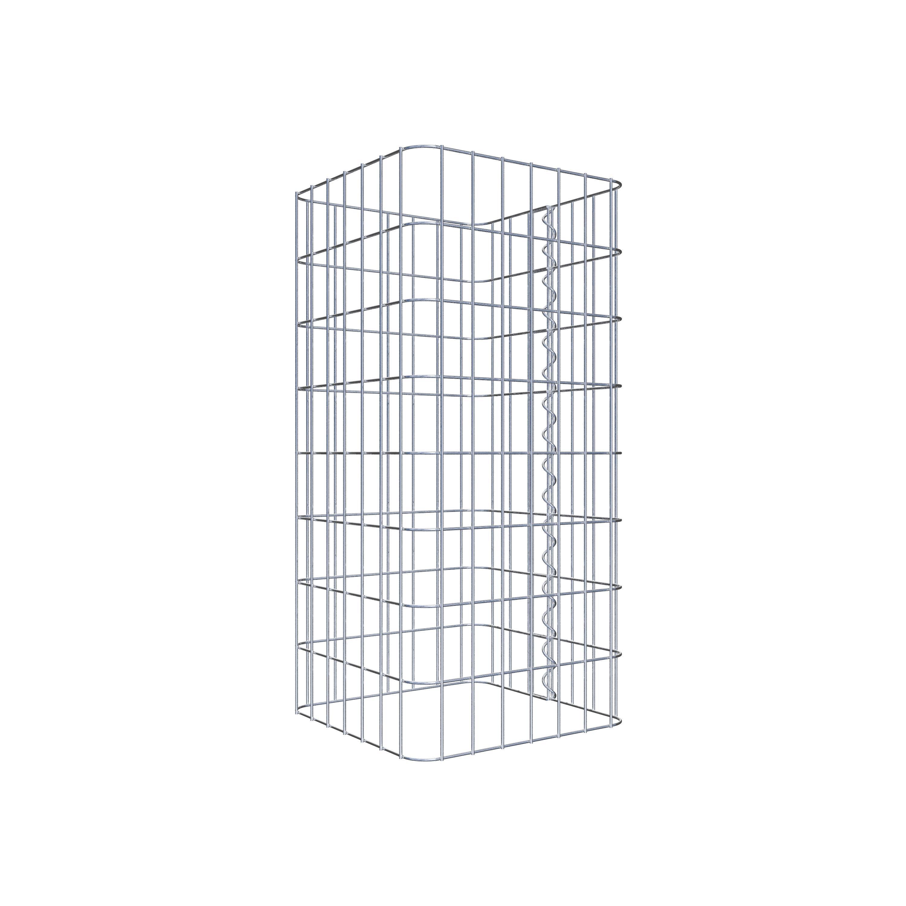 Gabionensäule eckig 37  cm x 37  cm, 80 cm Höhe, MW 5 cm x 10 cm