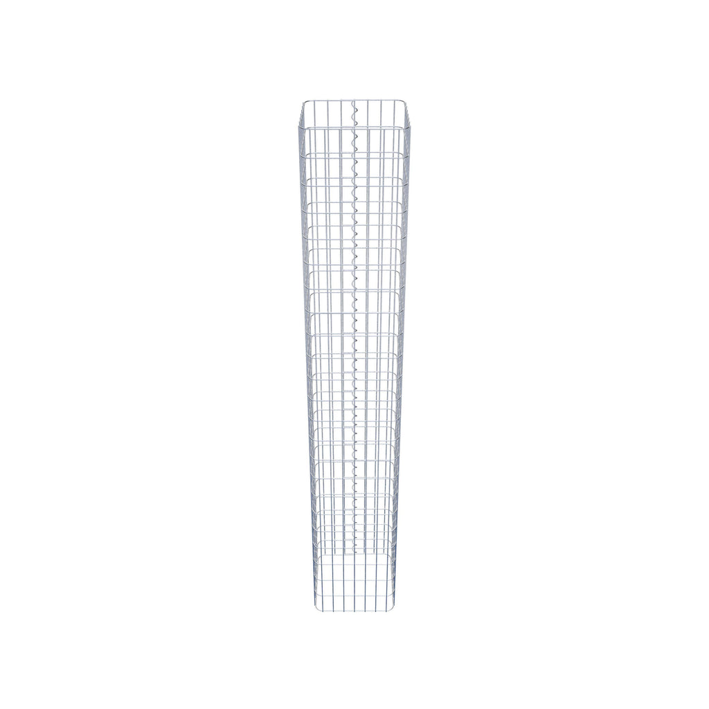 Gabionensäule eckig 37  cm x 37  cm, 230 cm Höhe, MW 5 cm x 10 cm