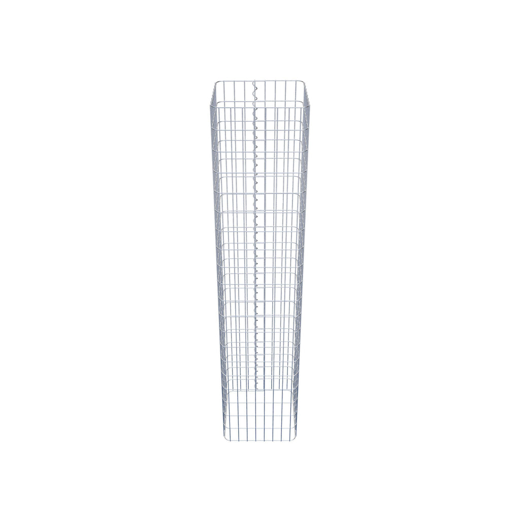Gabionensäule eckig 42  cm x 42  cm, 200 cm Höhe, MW 5 cm x 10 cm