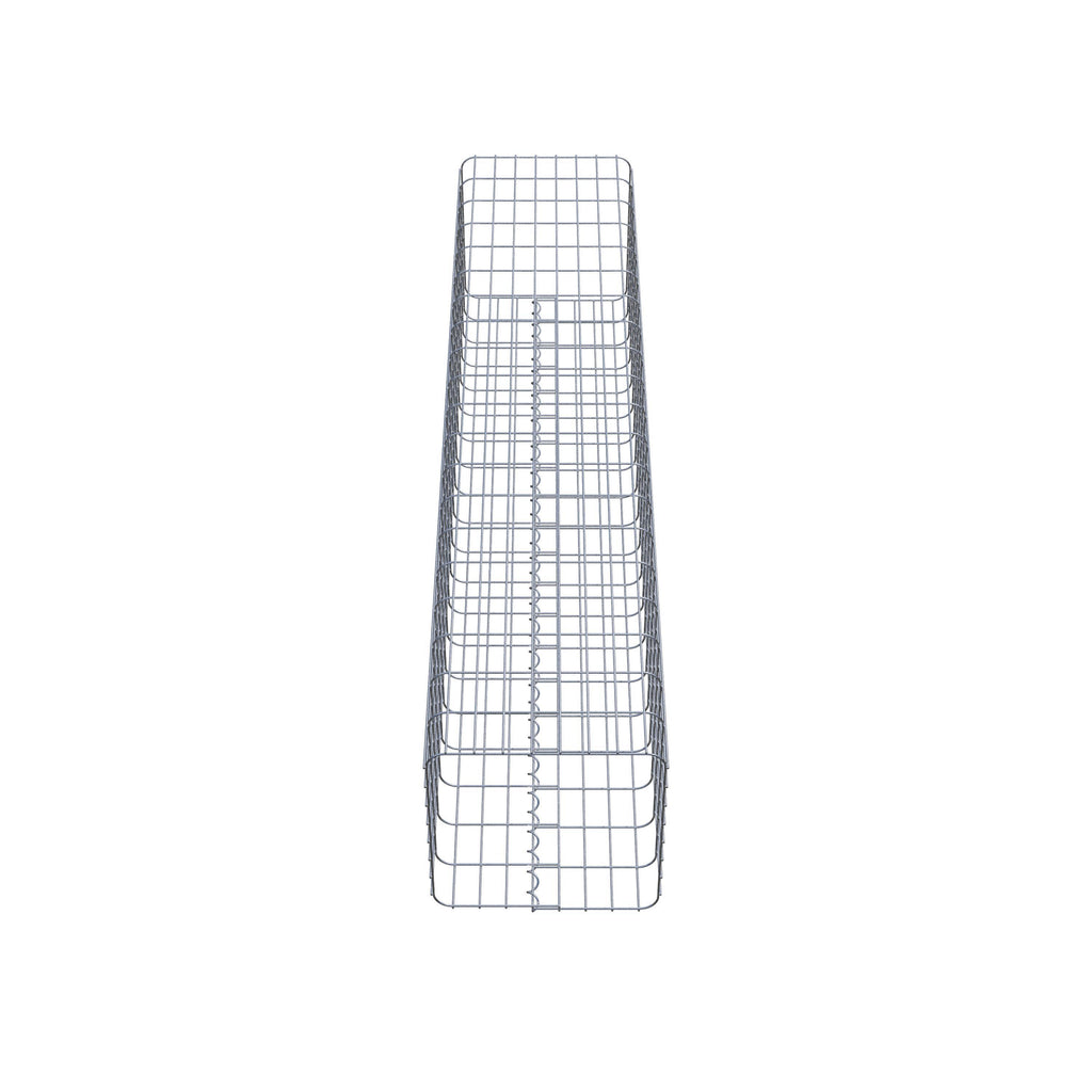 Gabionensäule eckig 42  cm x 42  cm, 200 cm Höhe, MW 5 cm x 10 cm