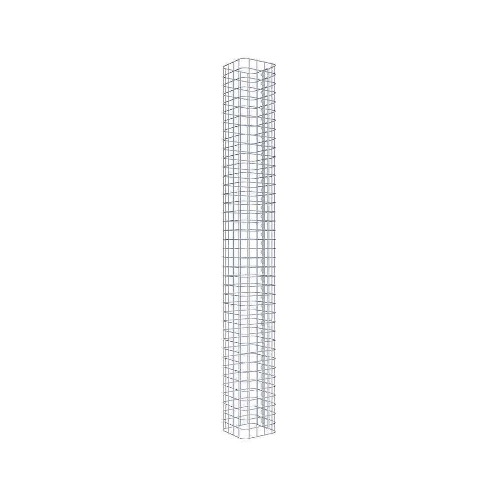 Gabionensäule eckig 22  cm x 22  cm, 200 cm Höhe, MW 5 cm x 5 cm