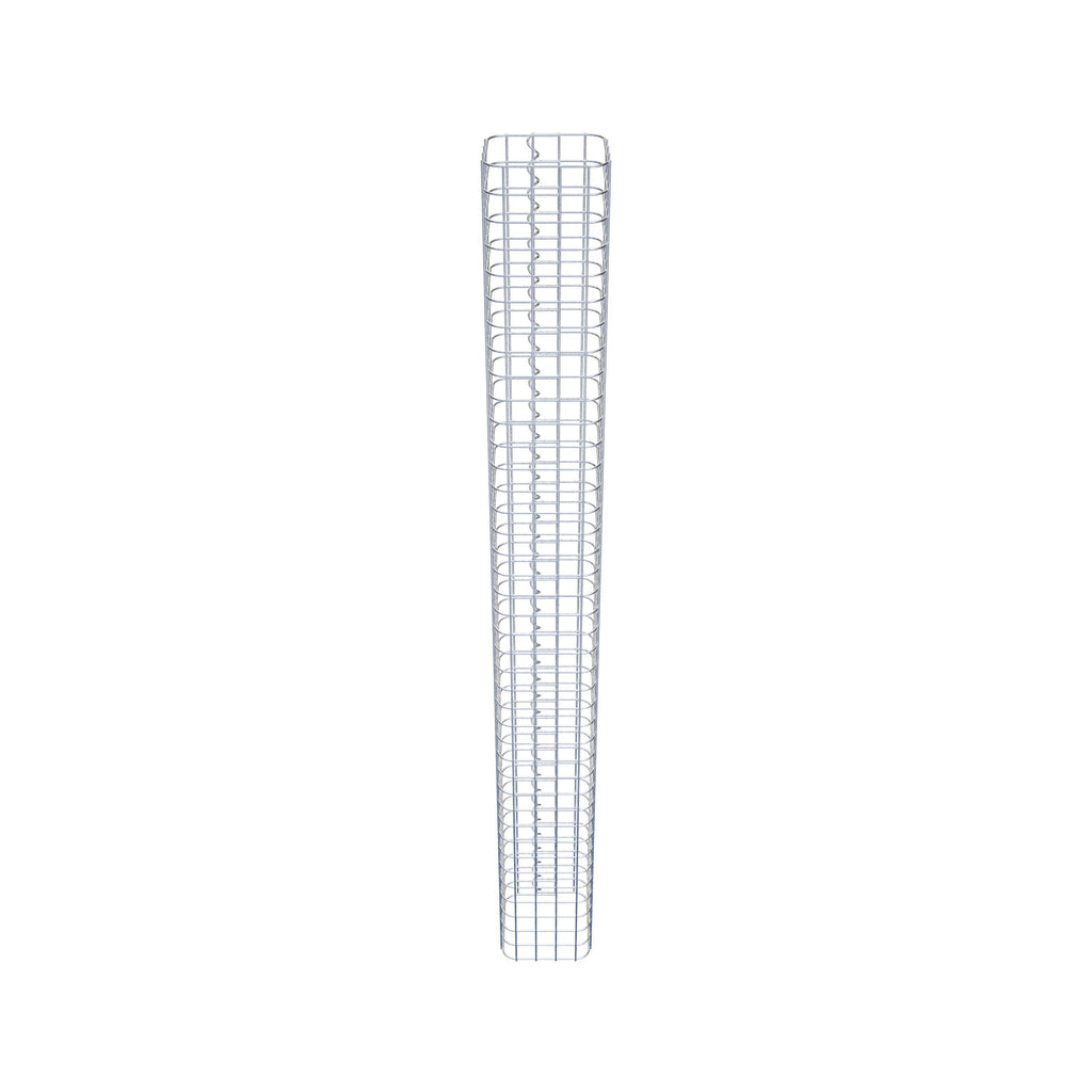 Gabionensäule eckig 22  cm x 22  cm, 200 cm Höhe, MW 5 cm x 5 cm