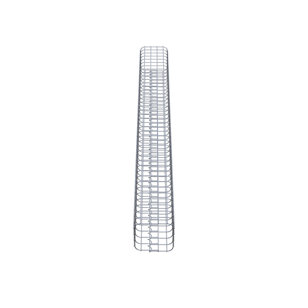 Gabionensäule eckig 22  cm x 22  cm, 200 cm Höhe, MW 5 cm x 5 cm