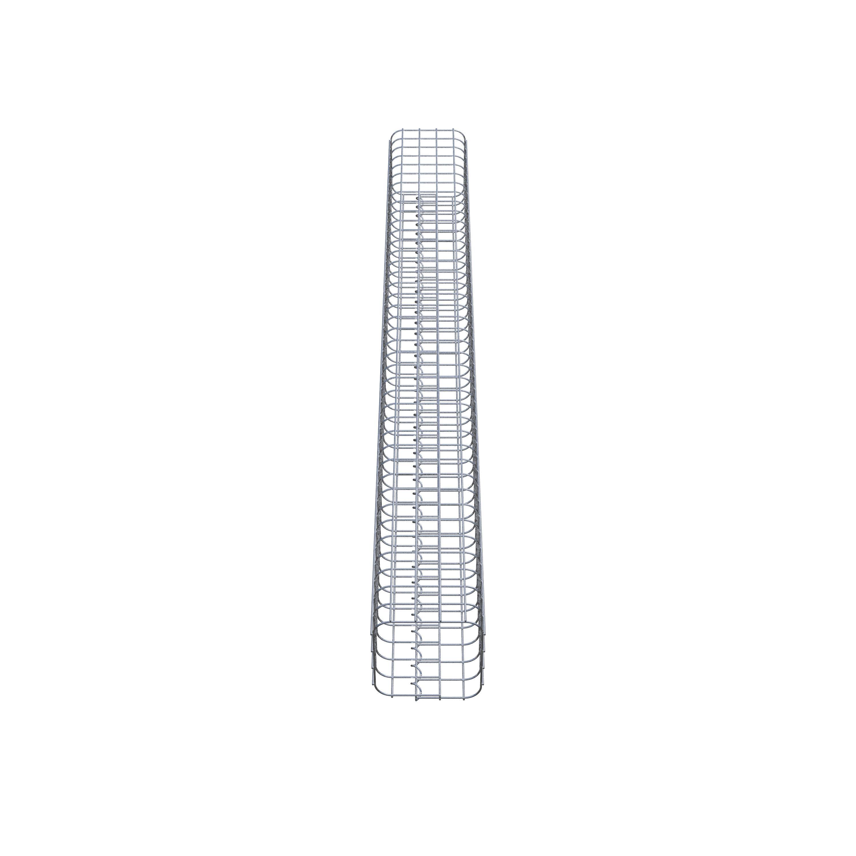 Gabionensäule eckig 22  cm x 22  cm, 200 cm Höhe, MW 5 cm x 5 cm