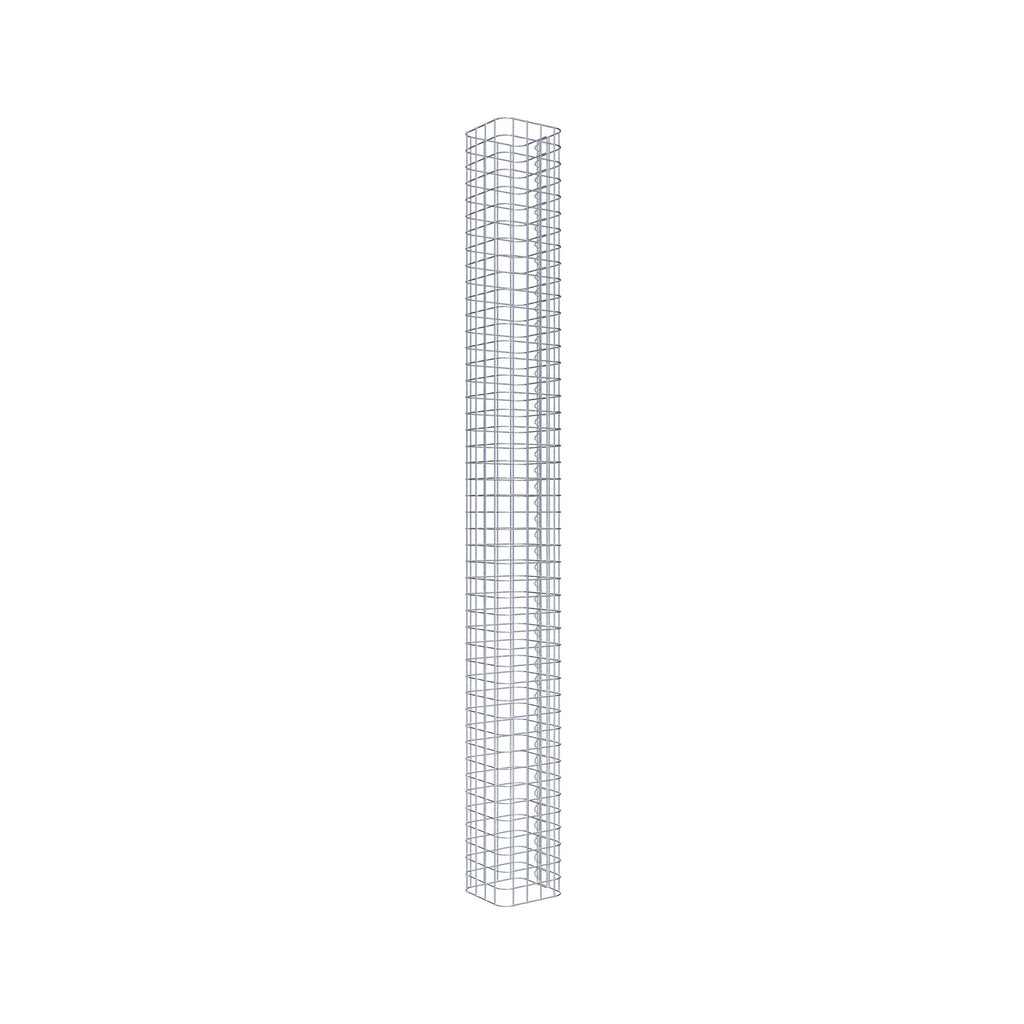 Gabionensäule eckig 22 cm x 22 cm, 230 cm Höhe, MW 5 cm x 5 cm
