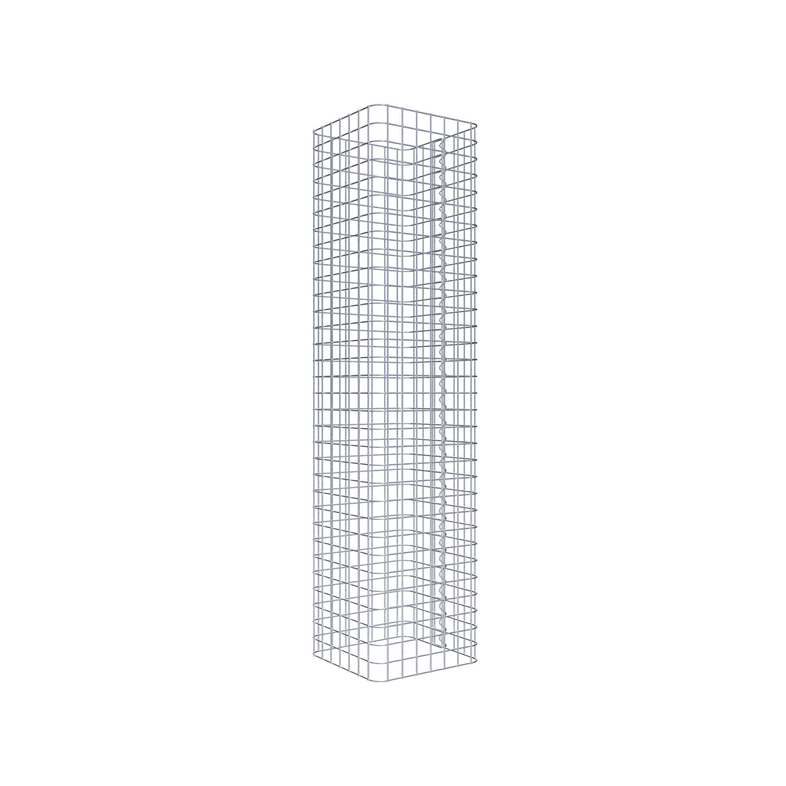Gabionensäule eckig 37 cm x 37 cm, 160 cm Höhe, MW 5 cm x 5 cm