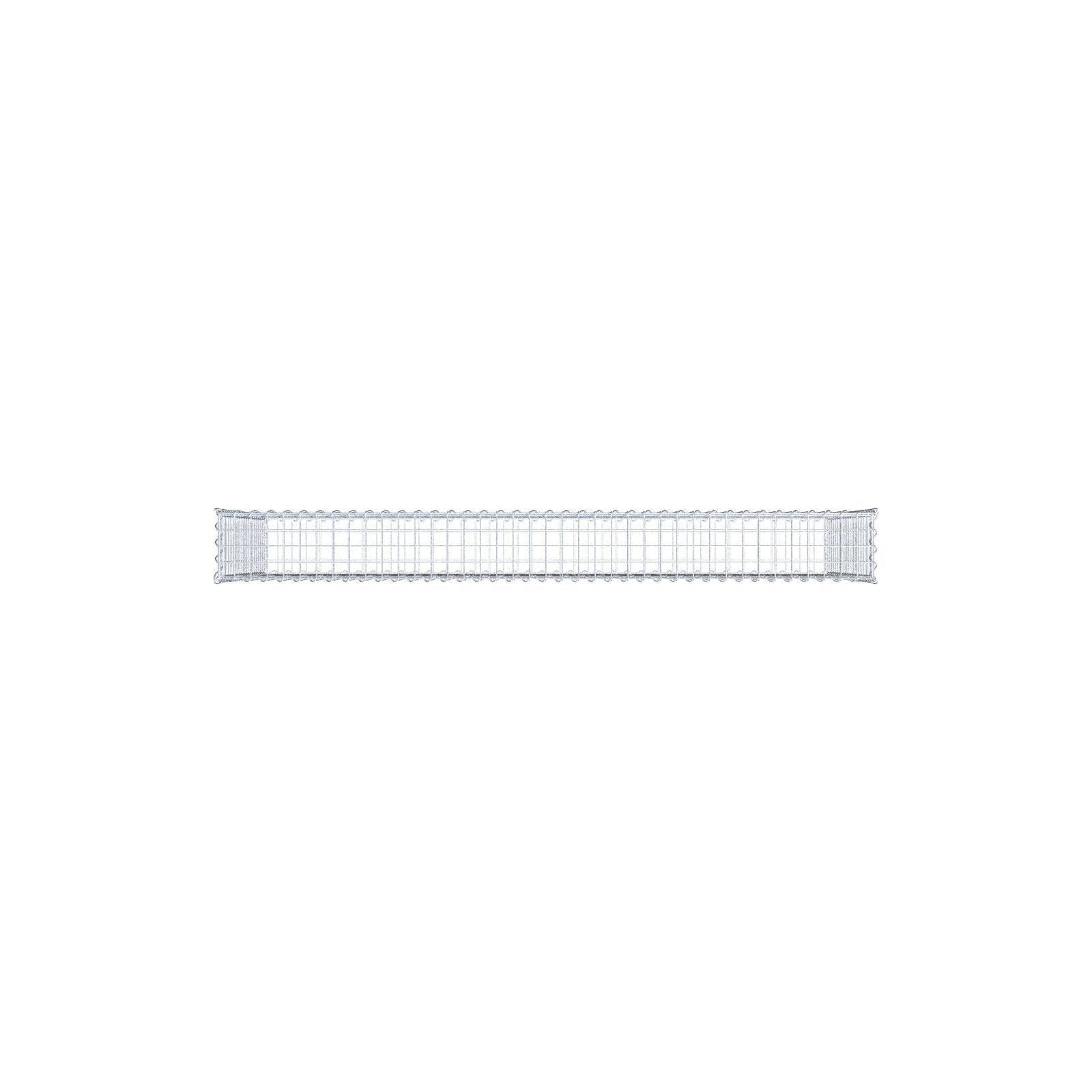 Gabione 200 cm x 100 cm x 20 cm (L x H x T), Maschenweite 5 cm x 5 cm, Spirale