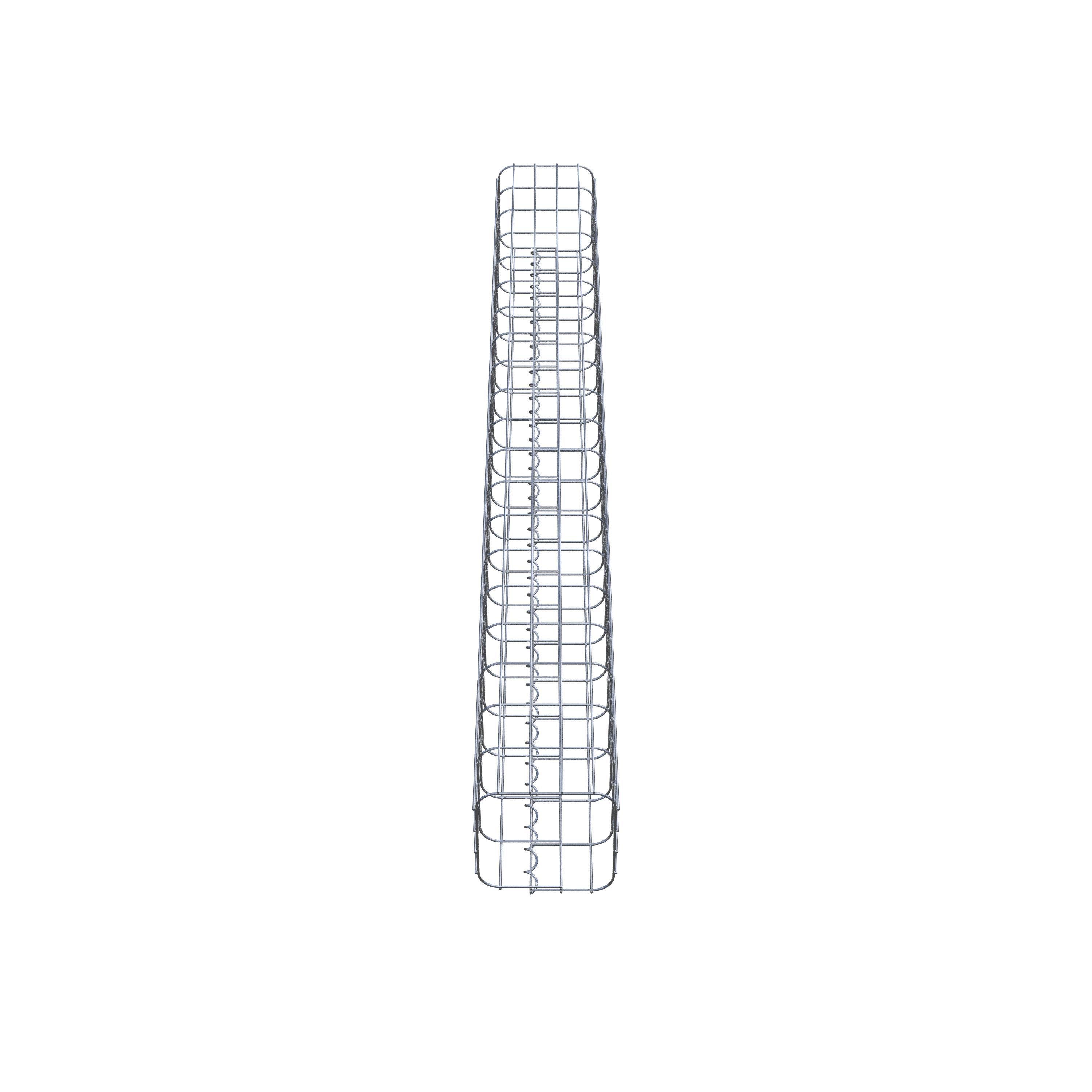 Gabionensäule eckig feuerverzinkt, 22 cm x 22 cm, 200 cm Höhe, MW 5 cm x 10 cm