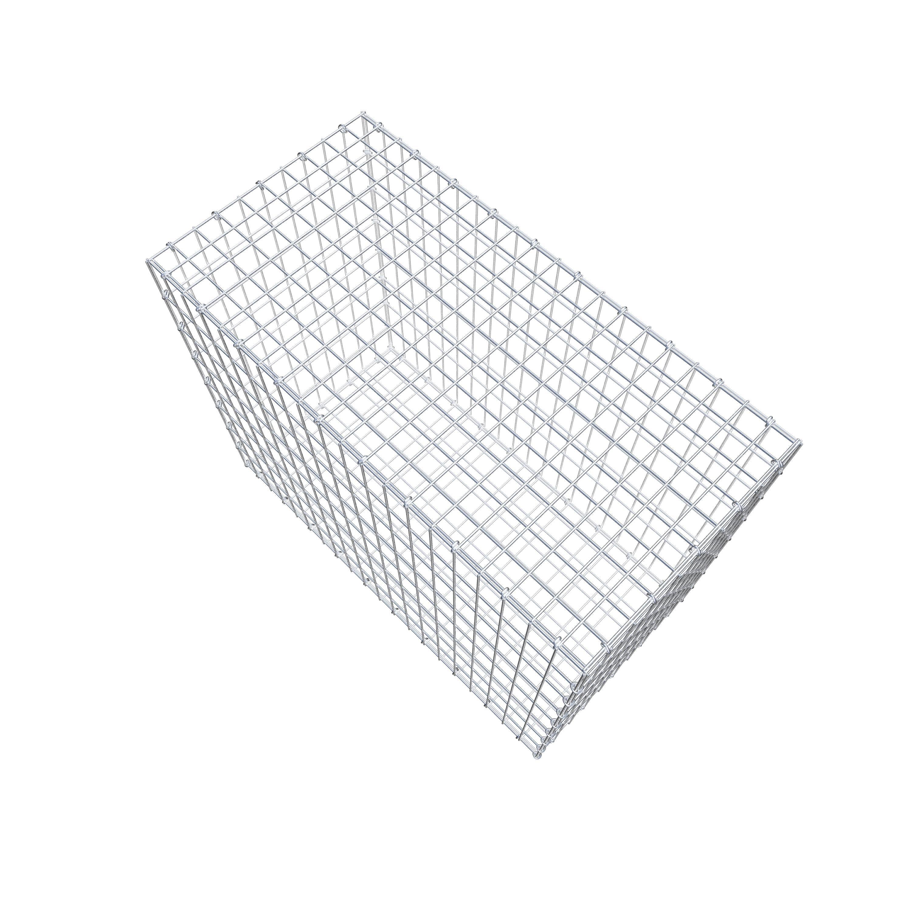 Gabione 100 cm x 80 cm x 50 cm (L x H x T), Maschenweite 5 cm x 10 cm, C-Ring