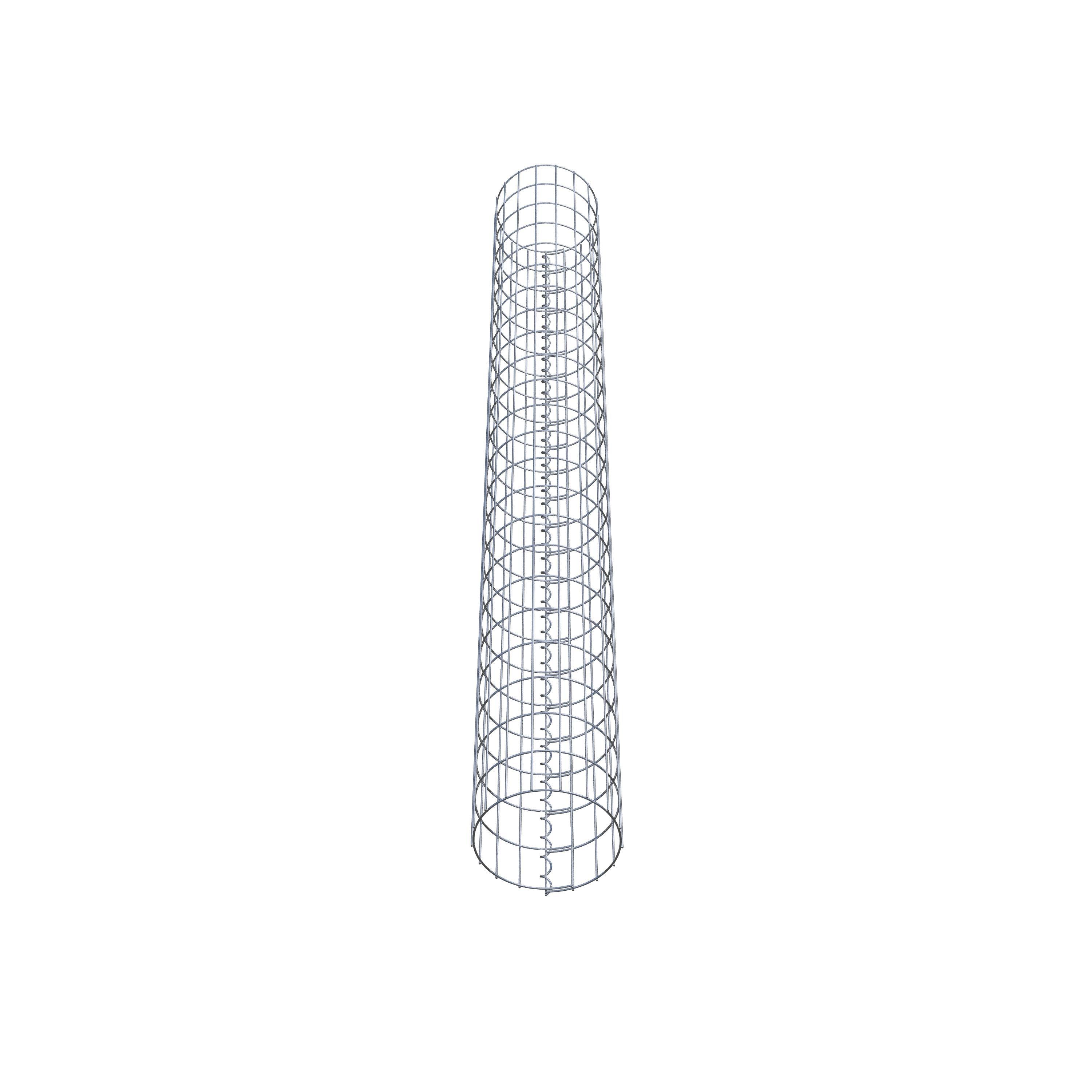 Gabionensäule rund 27 cm Durchmesser, 230 cm Höhe, Maschenweite 5 cm x 10 cm