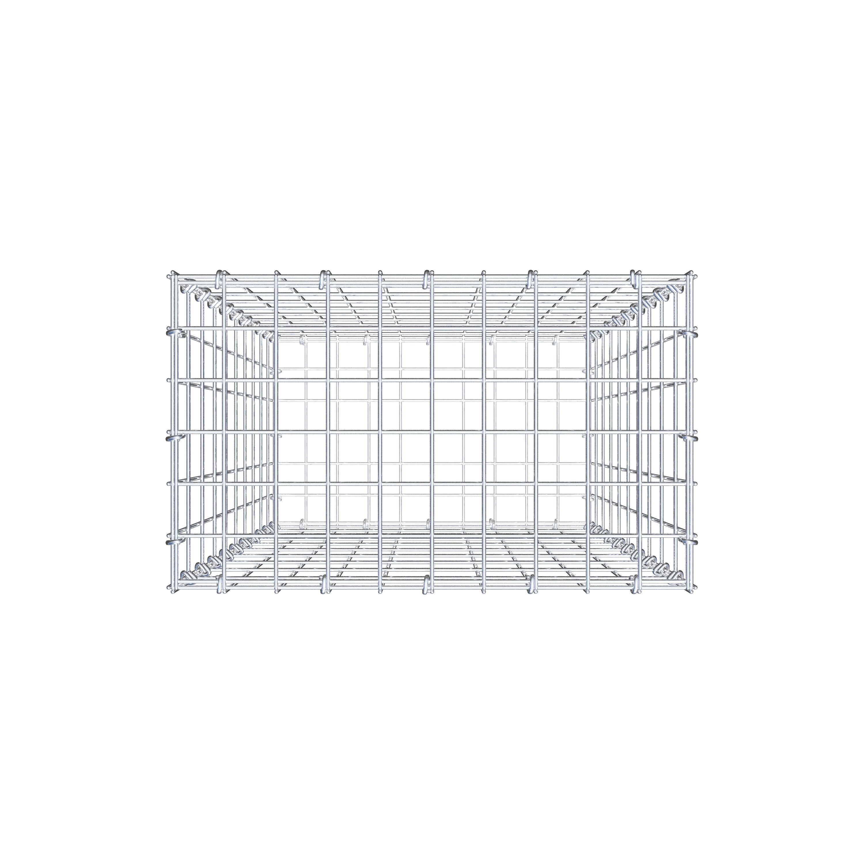 Gabione 100 cm x 50 cm x 30 cm (L x H x T), Maschenweite 5 cm x 10 cm, C-Ring