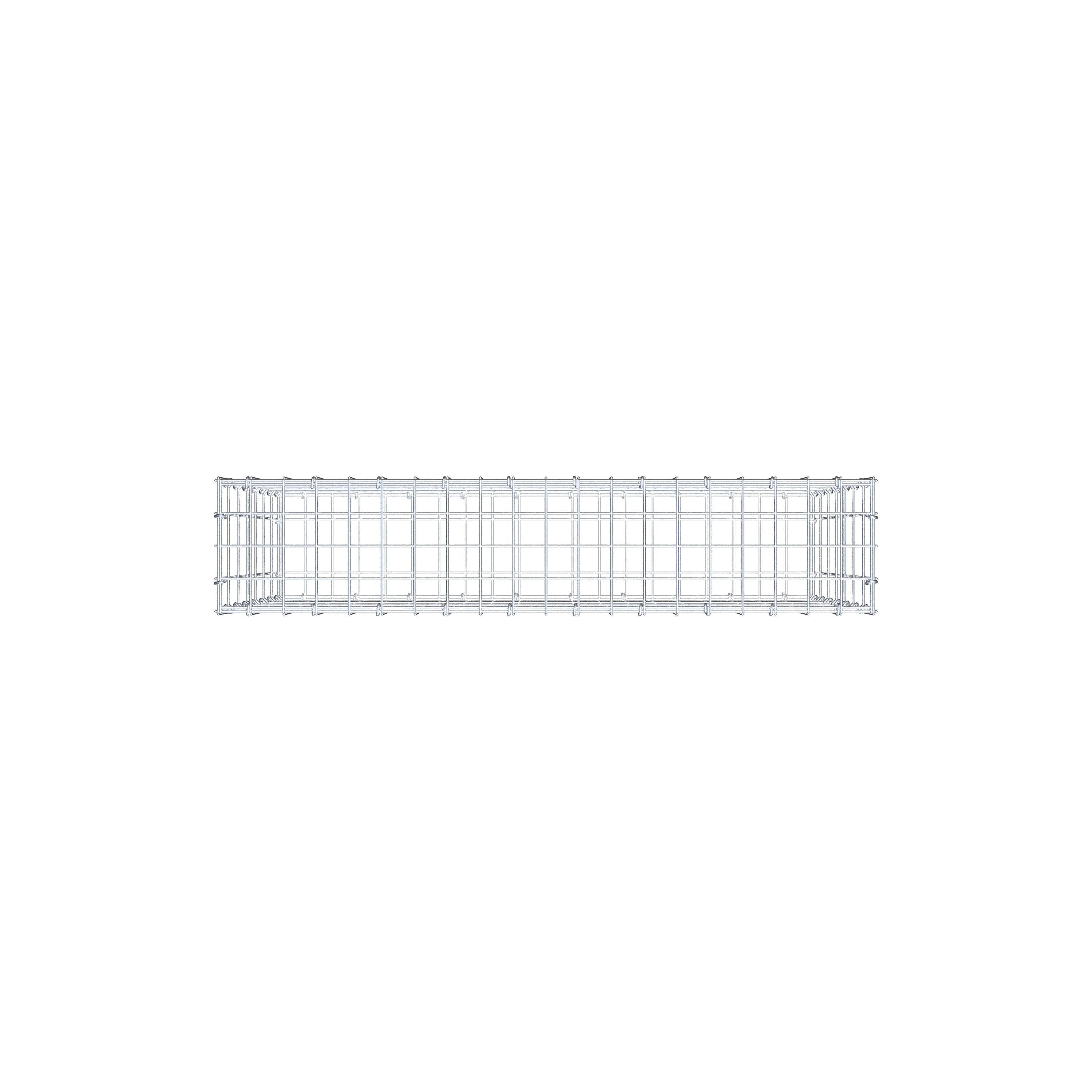 Gabione 100 cm x 70 cm x 20 cm (L x H x T), Maschenweite 5 cm x 10 cm, C-Ring