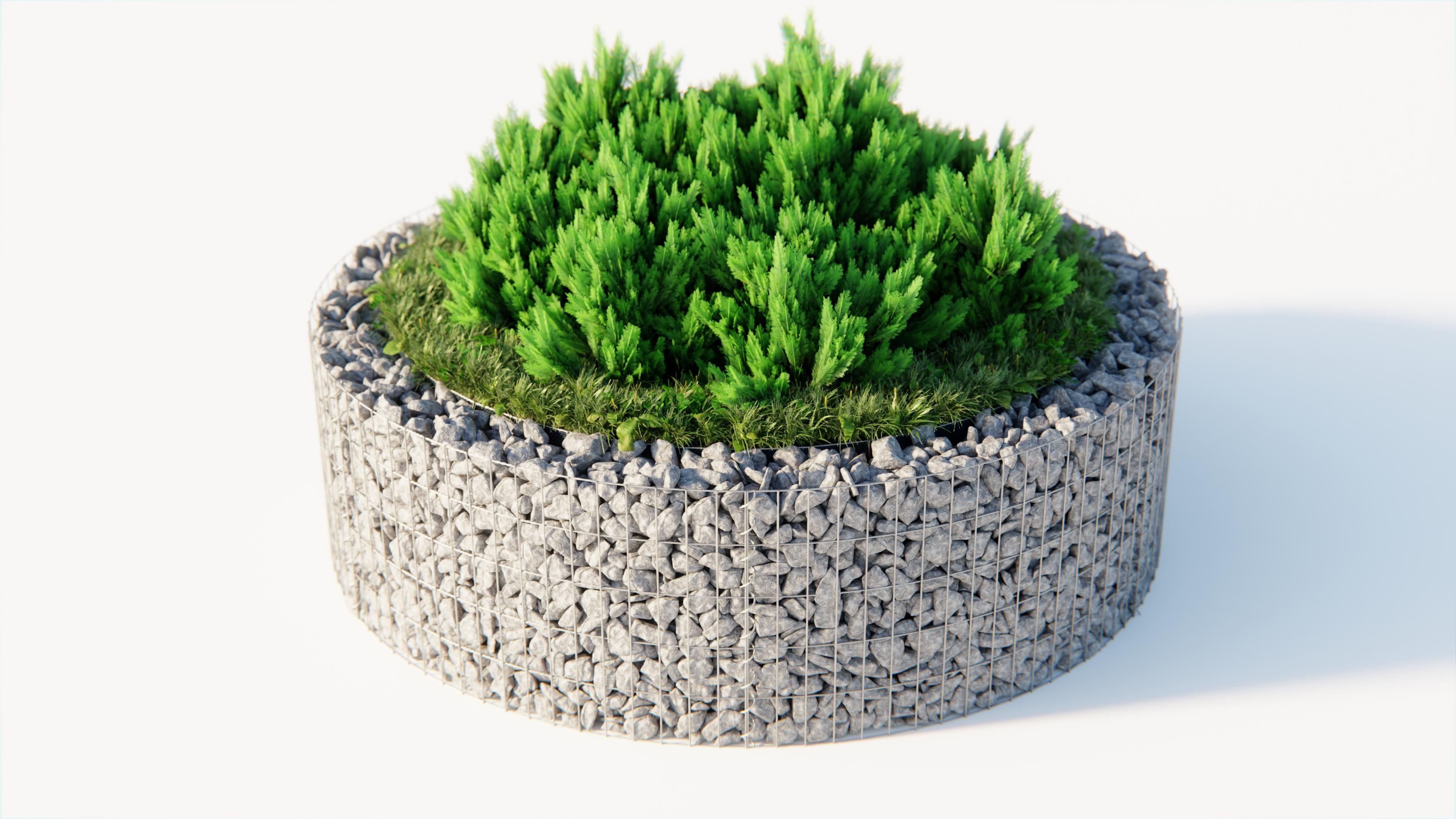 Hochbeet rund, Außendurchmesser 172 cm, Höhe 50 cm, Maschenweite 5 x 10 cm, Wandstärke 15 cm