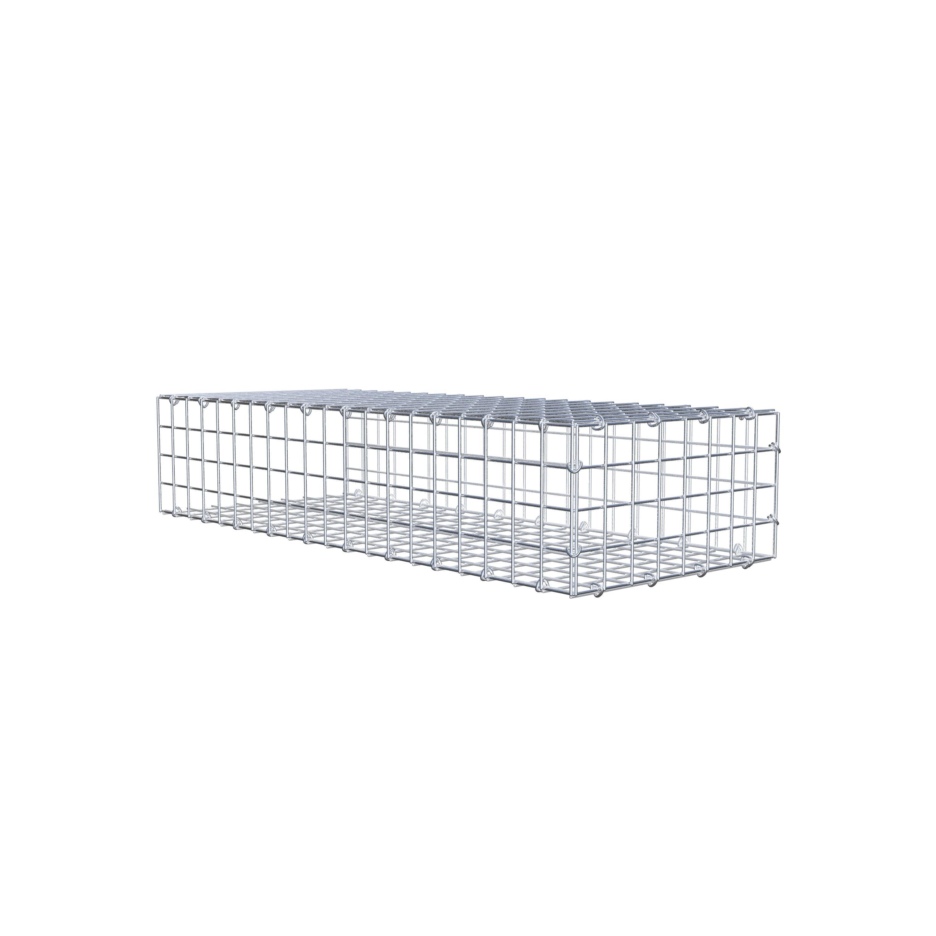 Anbaugabione Typ 2 100 cm x 20 cm x 40 cm (L x H x T), Maschenweite 5 cm x 5 cm, C-Ring