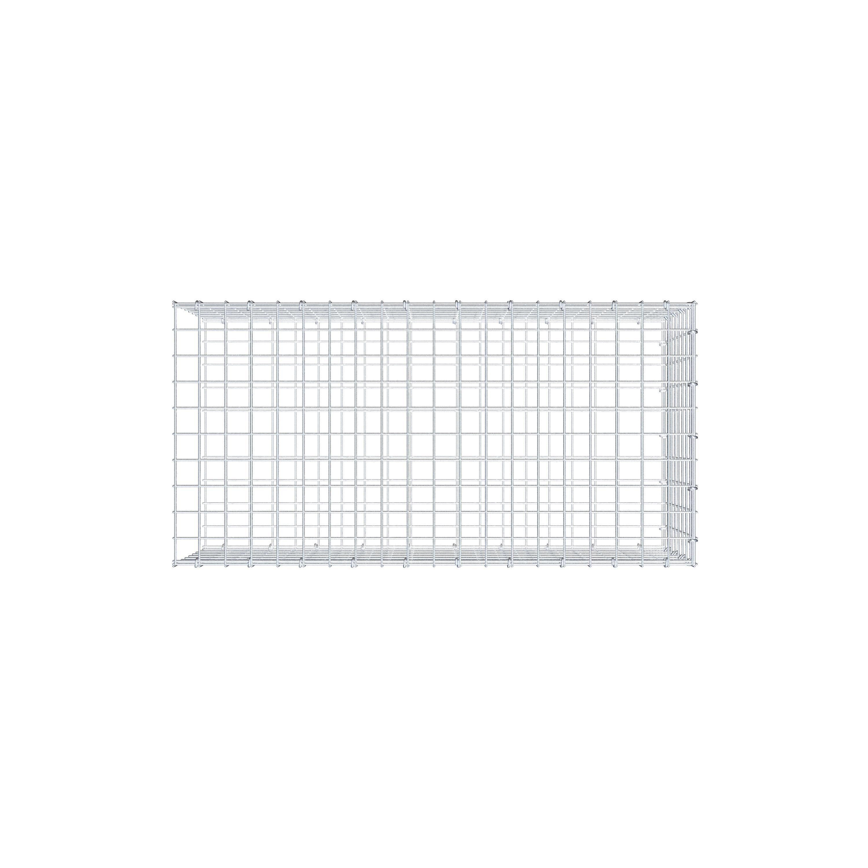 Anbaugabione Typ 2 100 cm x 40 cm x 50 cm (L x H x T), Maschenweite 5 cm x 5 cm, C-Ring