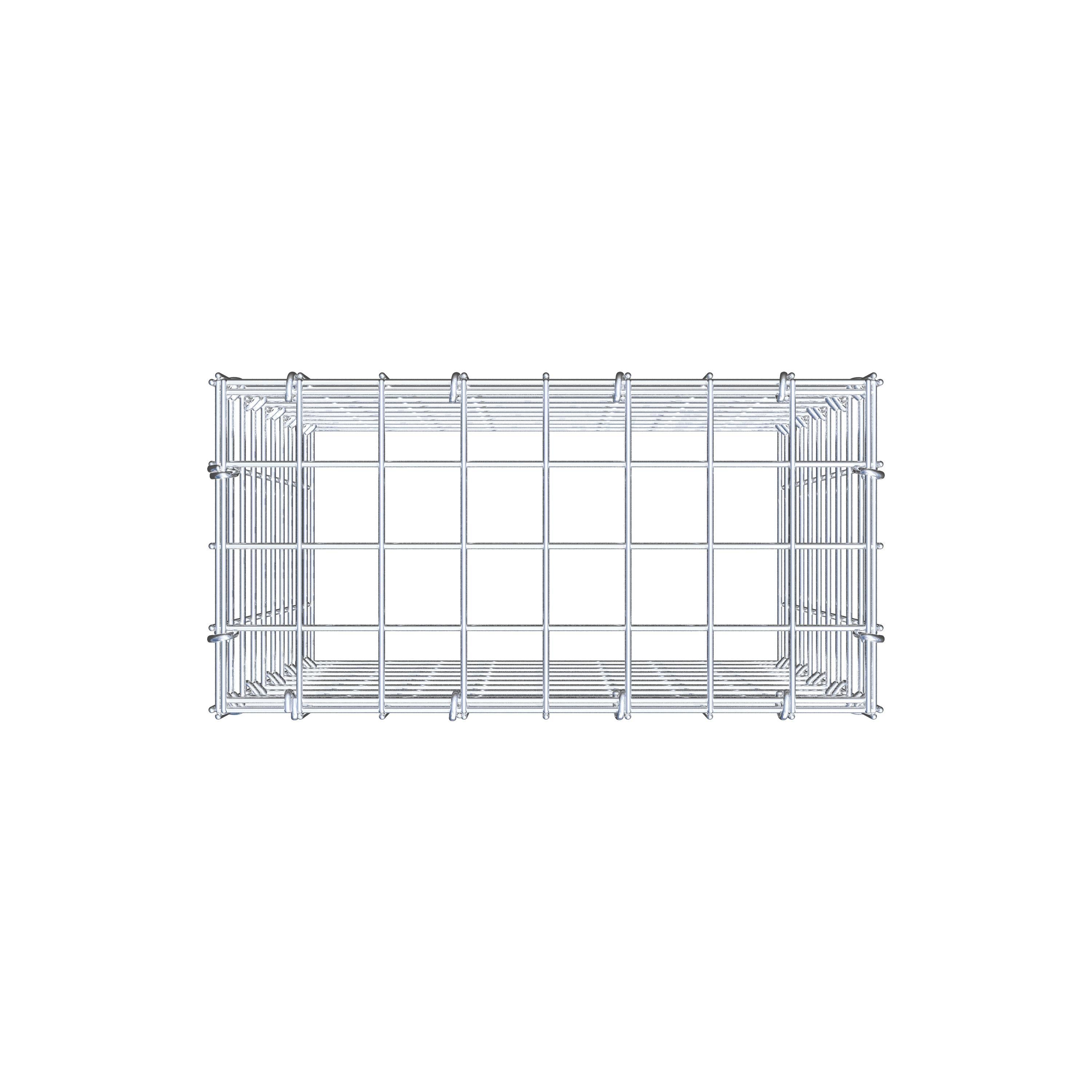 Anbaugabione Typ 3 50 cm x 40 cm x 20 cm (L x H x T), Maschenweite 5 cm x 5 cm, C-Ring