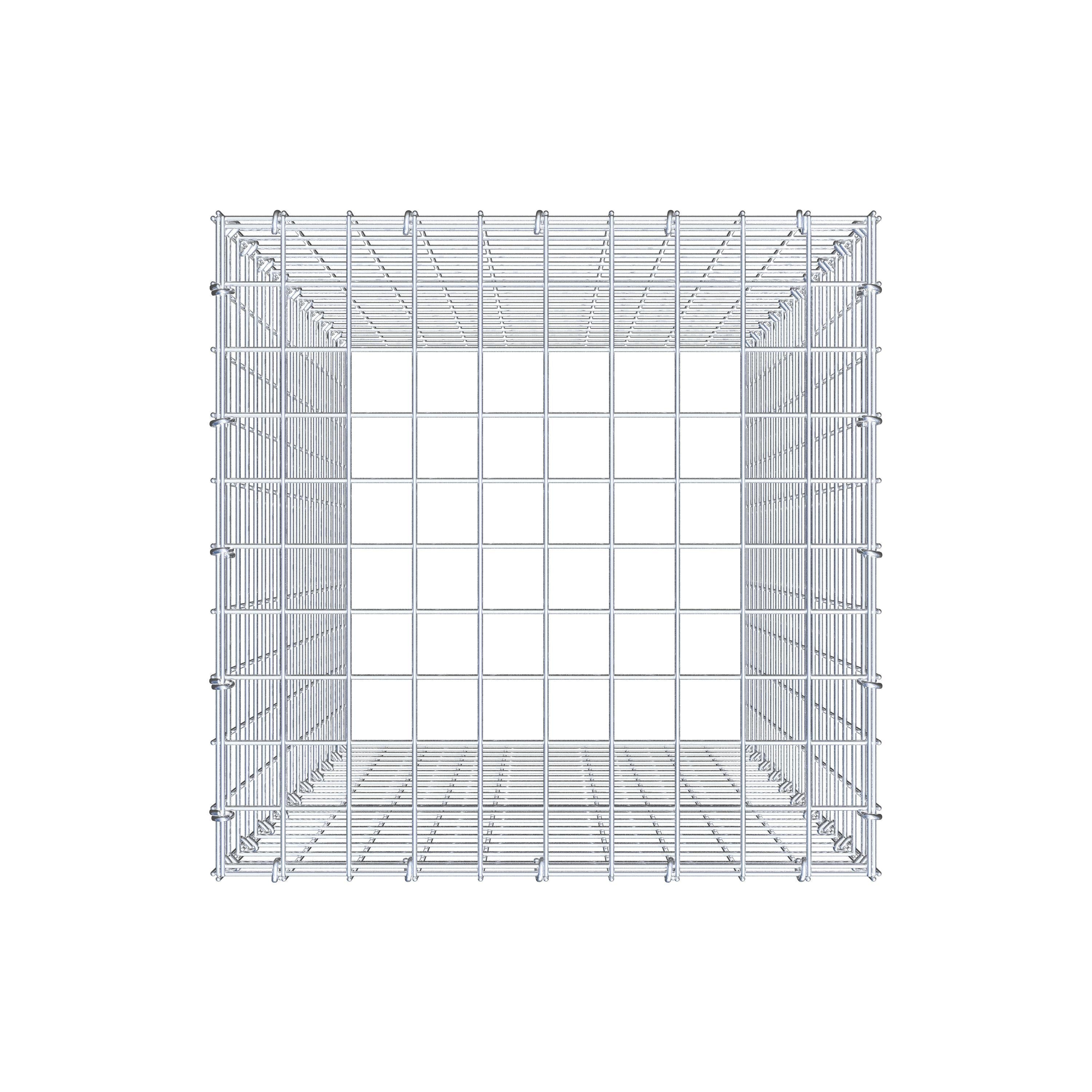 Anbaugabione Typ 3 100 cm x 50 cm x 50 cm (L x H x T), Maschenweite 5 cm x 5 cm, C-Ring