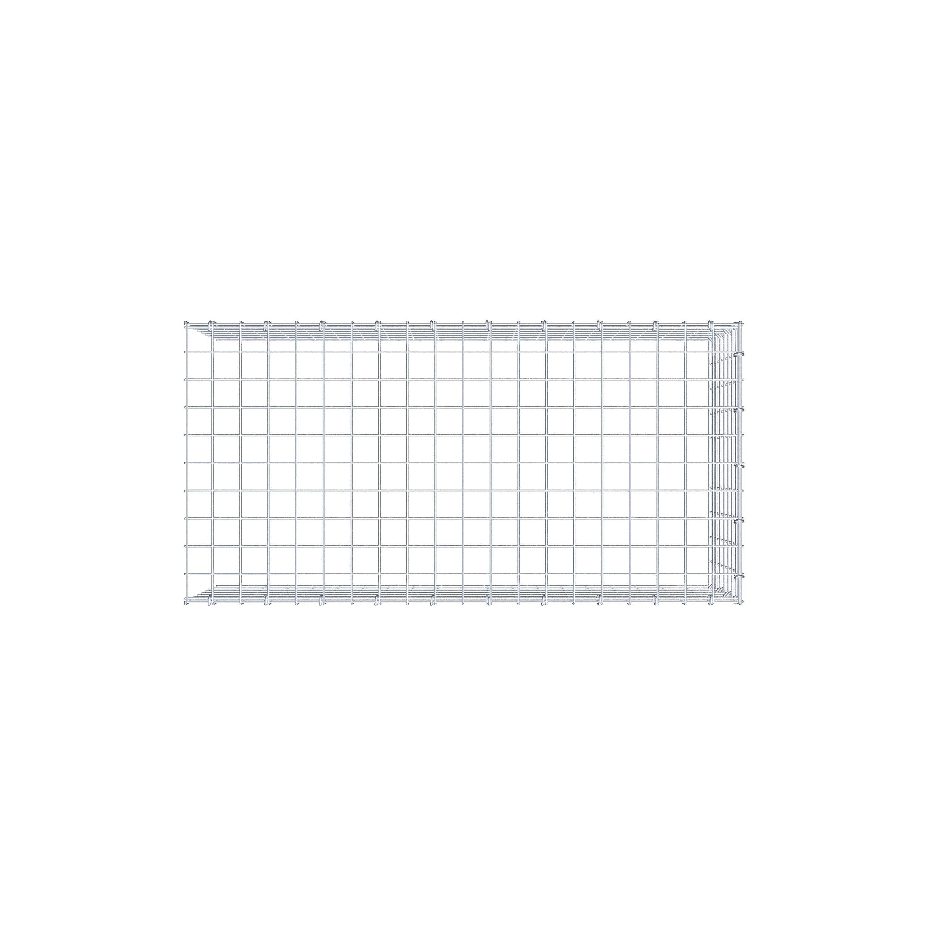 Anbaugabione Typ 4 100 cm x 40 cm x 50 cm (L x H x T), Maschenweite 5 cm x 5 cm, C-Ring