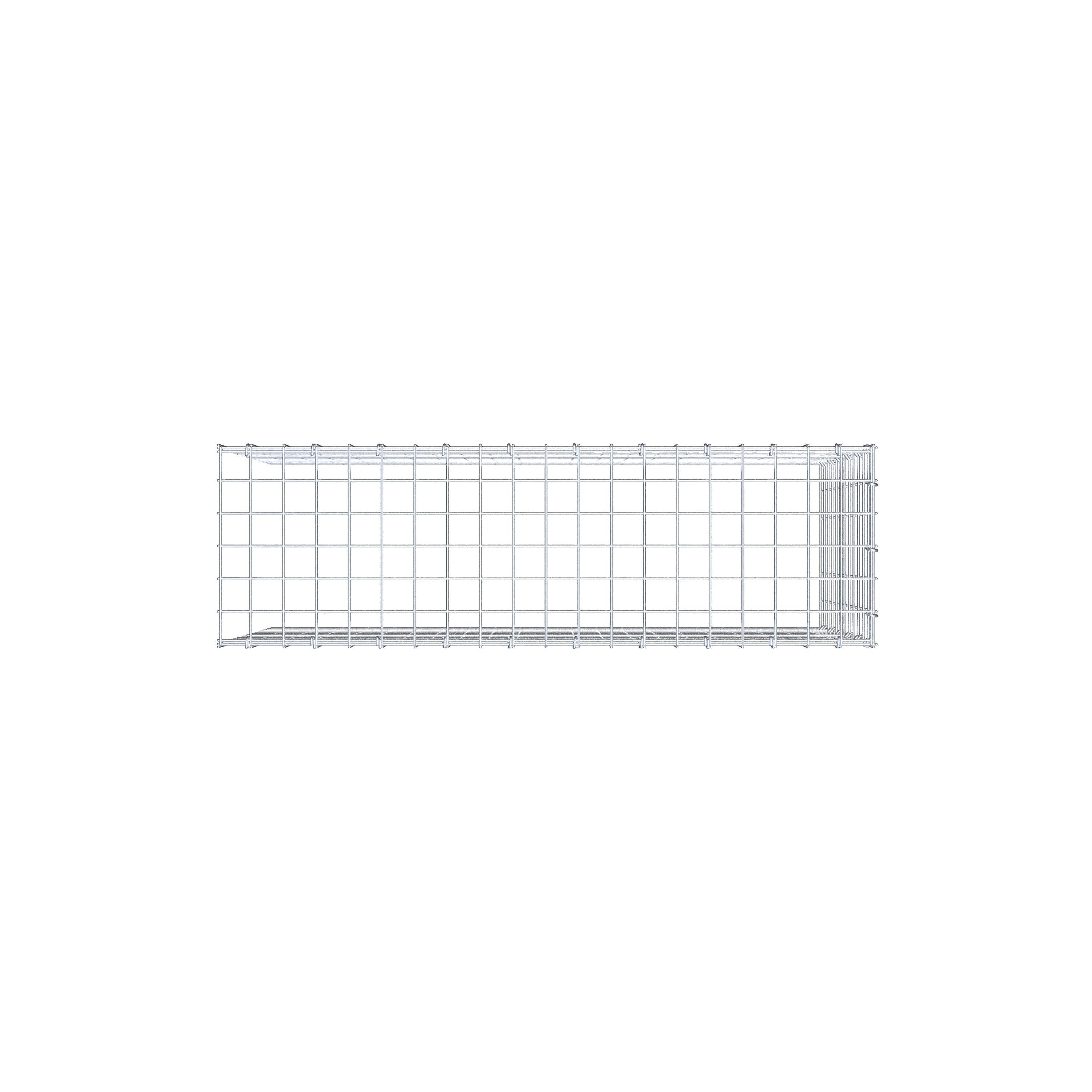 Anbaugabione Typ 4 100 cm x 60 cm x 30 cm (L x H x T), Maschenweite 5 cm x 5 cm, C-Ring