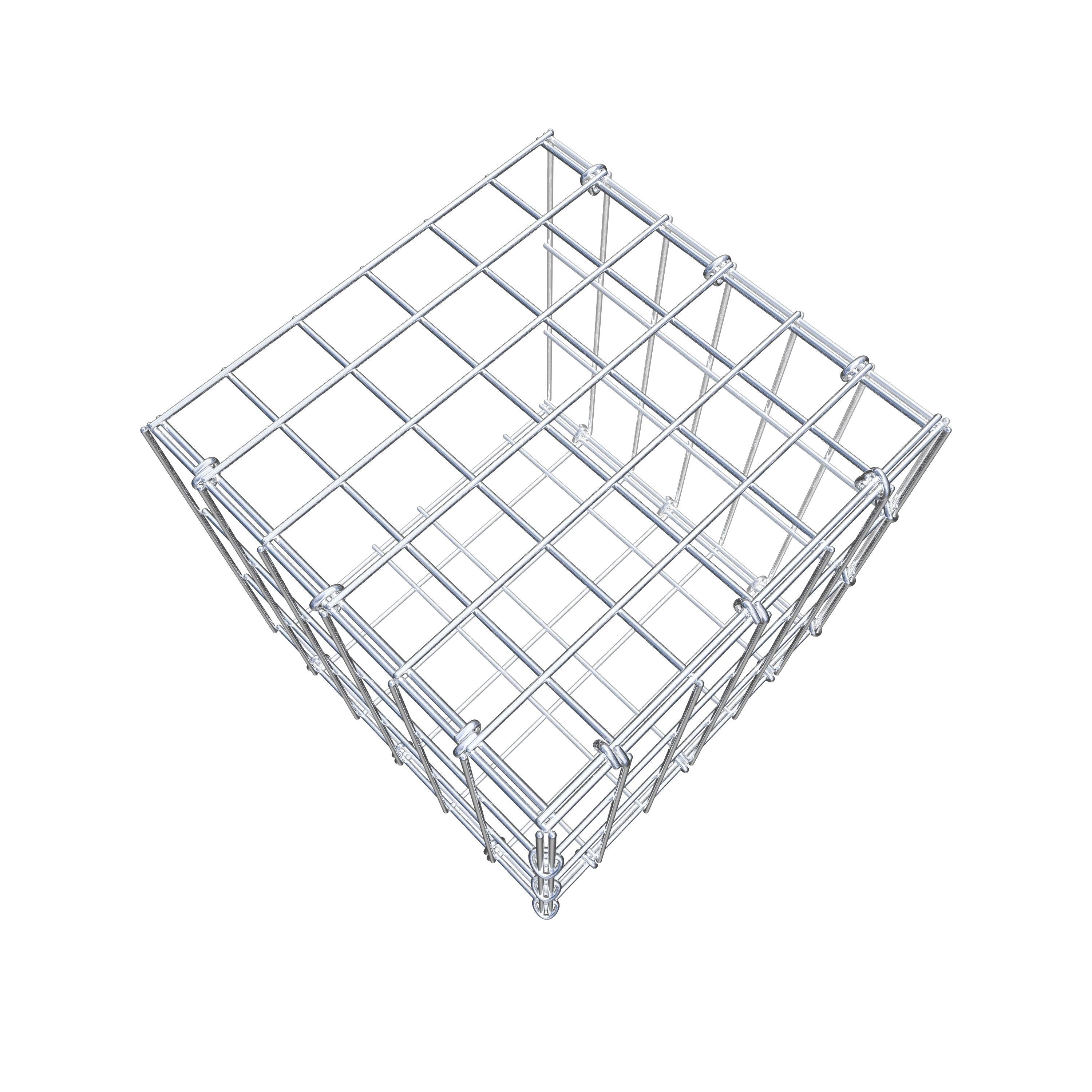 Anbaugabione Typ 2 30 cm x 30 cm x 30 cm, Maschenweite 5 cm x 10 cm, C-Ring