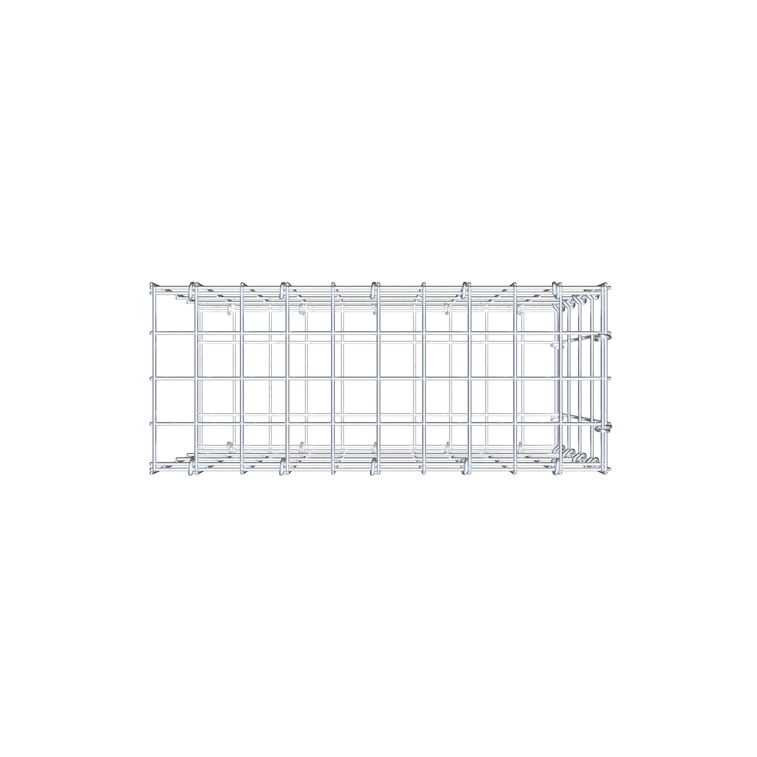 Anbaugabione Typ 2 50 cm x 40 cm x 20 cm, Maschenweite 5 cm x 10 cm, C-Ring