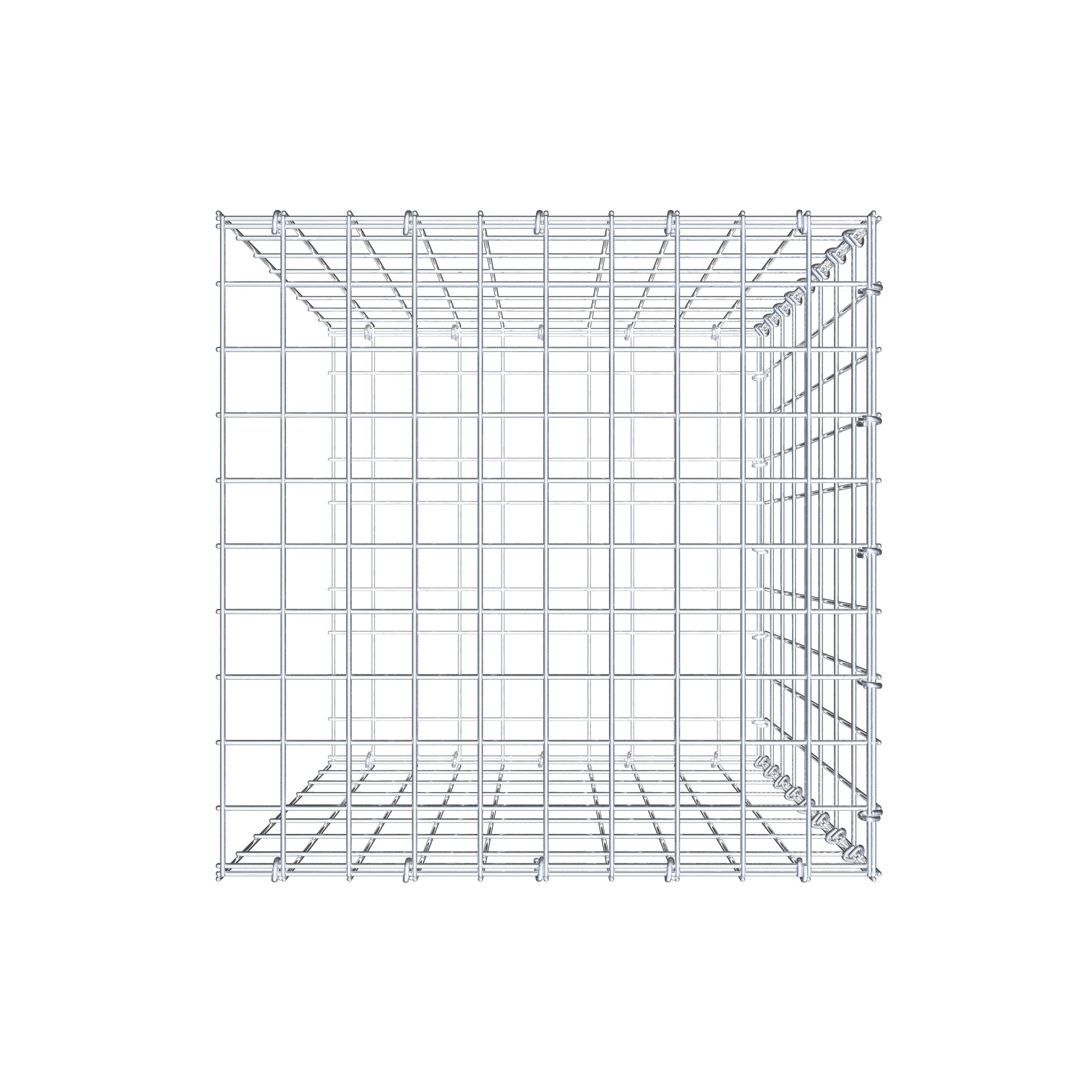 Anbaugabione Typ 2 80 cm x 50 cm x 50 cm, Maschenweite 5 cm x 10 cm, C-Ring