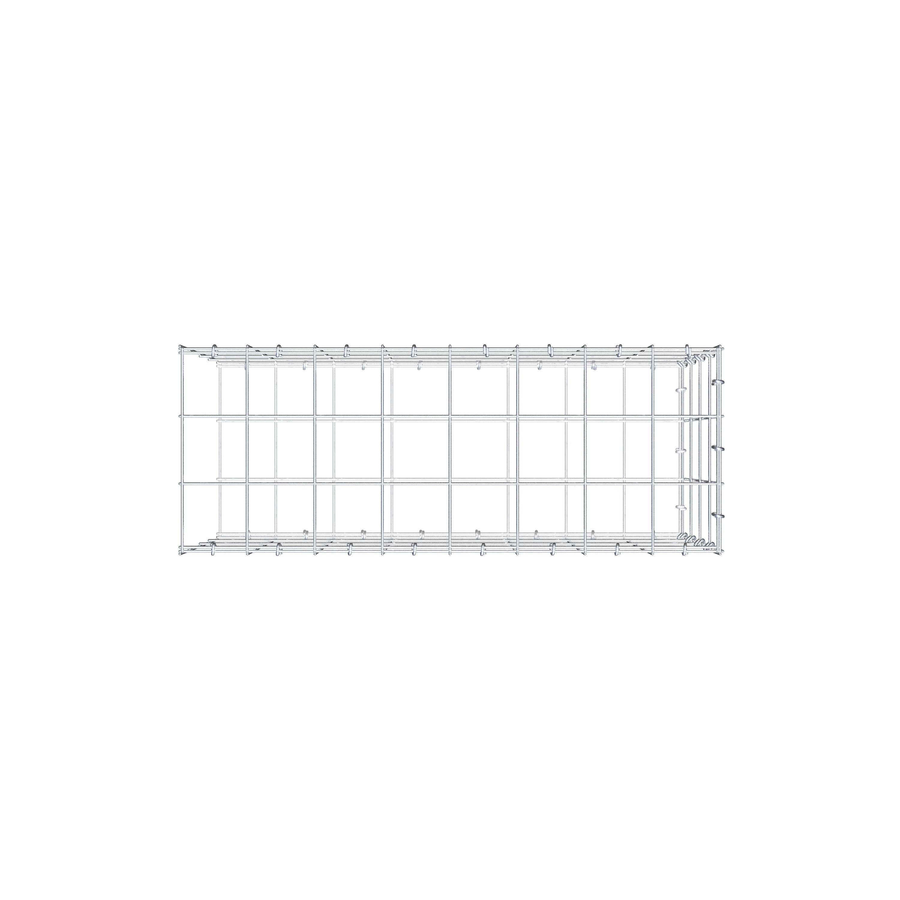 Anbaugabione Typ 2 80 cm x 40 cm x 30 cm (L x H x T), Maschenweite 10 cm x 10 cm, C-Ring