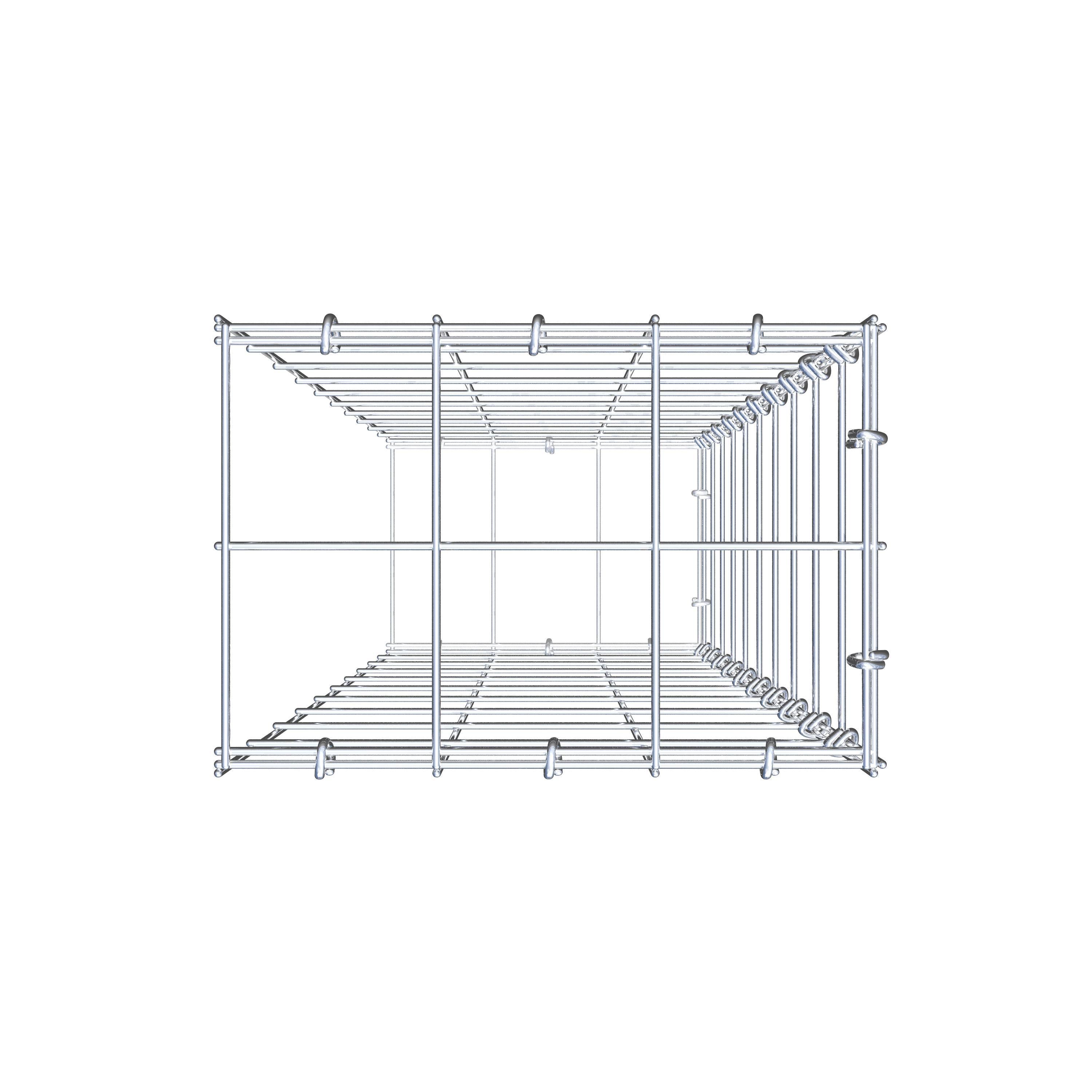 Anbaugabione Typ 2 100 cm x 30 cm x 20 cm (L x H x T), Maschenweite 10 cm x 10 cm, C-Ring