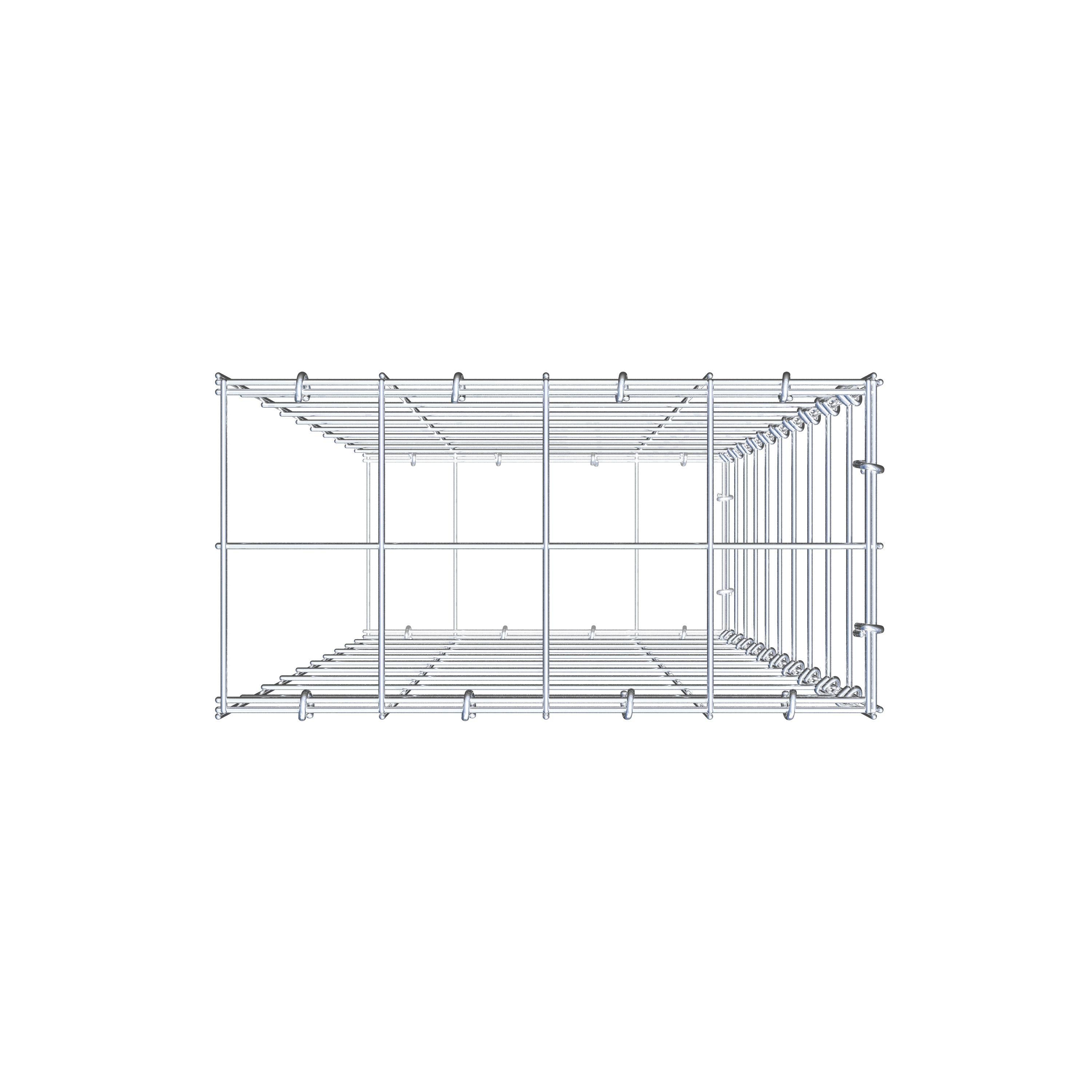 Anbaugabione Typ 2 100 cm x 40 cm x 20 cm (L x H x T), Maschenweite 10 cm x 10 cm, C-Ring