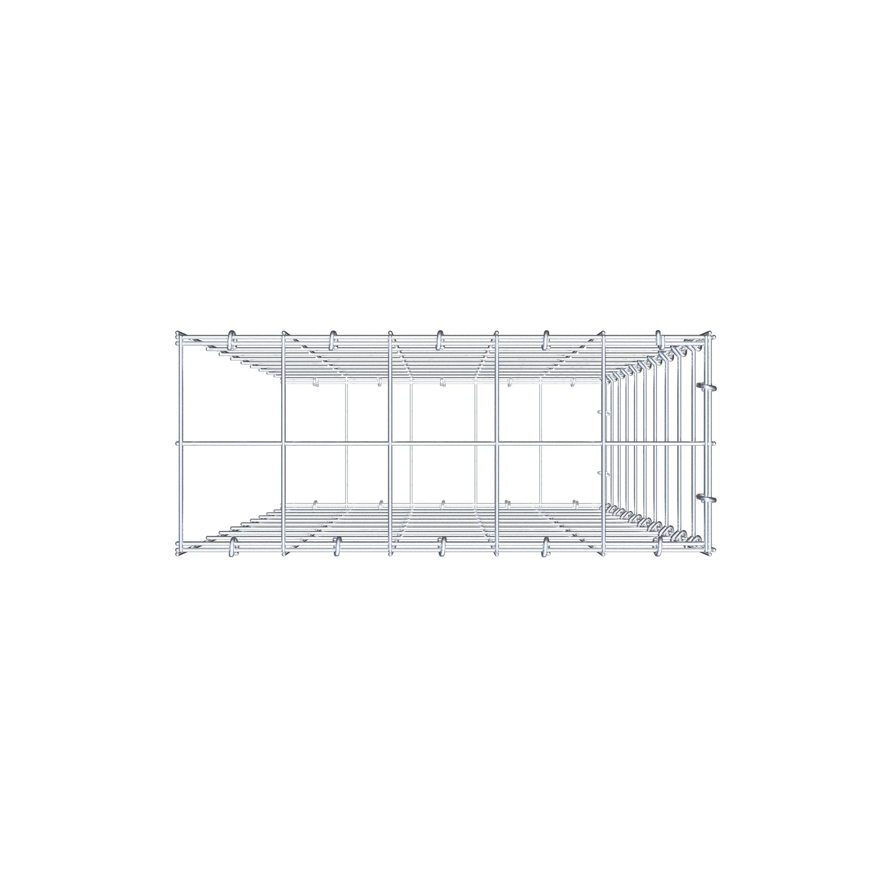 Anbaugabione Typ 2 100 cm x 50 cm x 20 cm (L x H x T), Maschenweite 10 cm x 10 cm, C-Ring