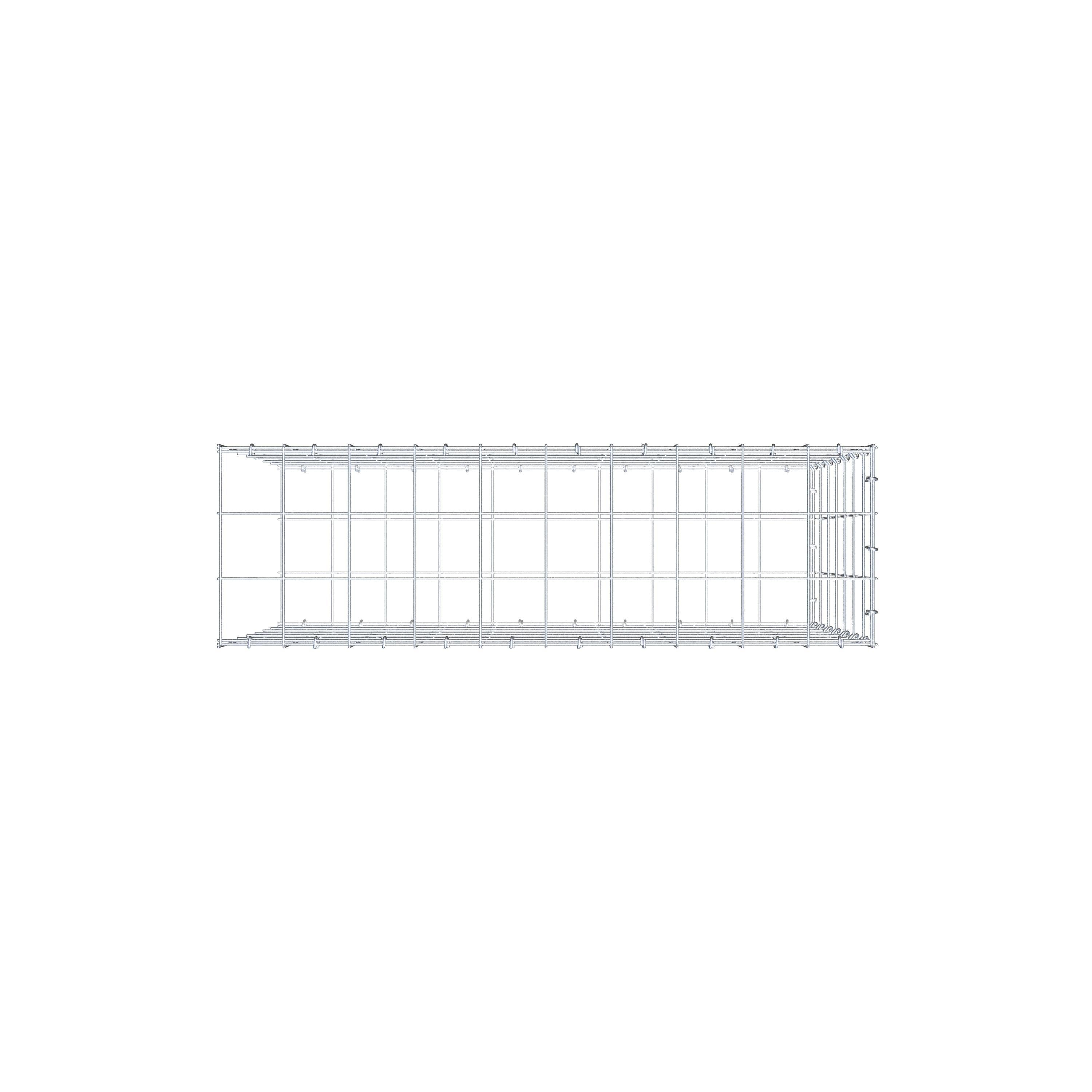 Anbaugabione Typ 2 100 cm x 70 cm x 30 cm (L x H x T), Maschenweite 10 cm x 10 cm, C-Ring