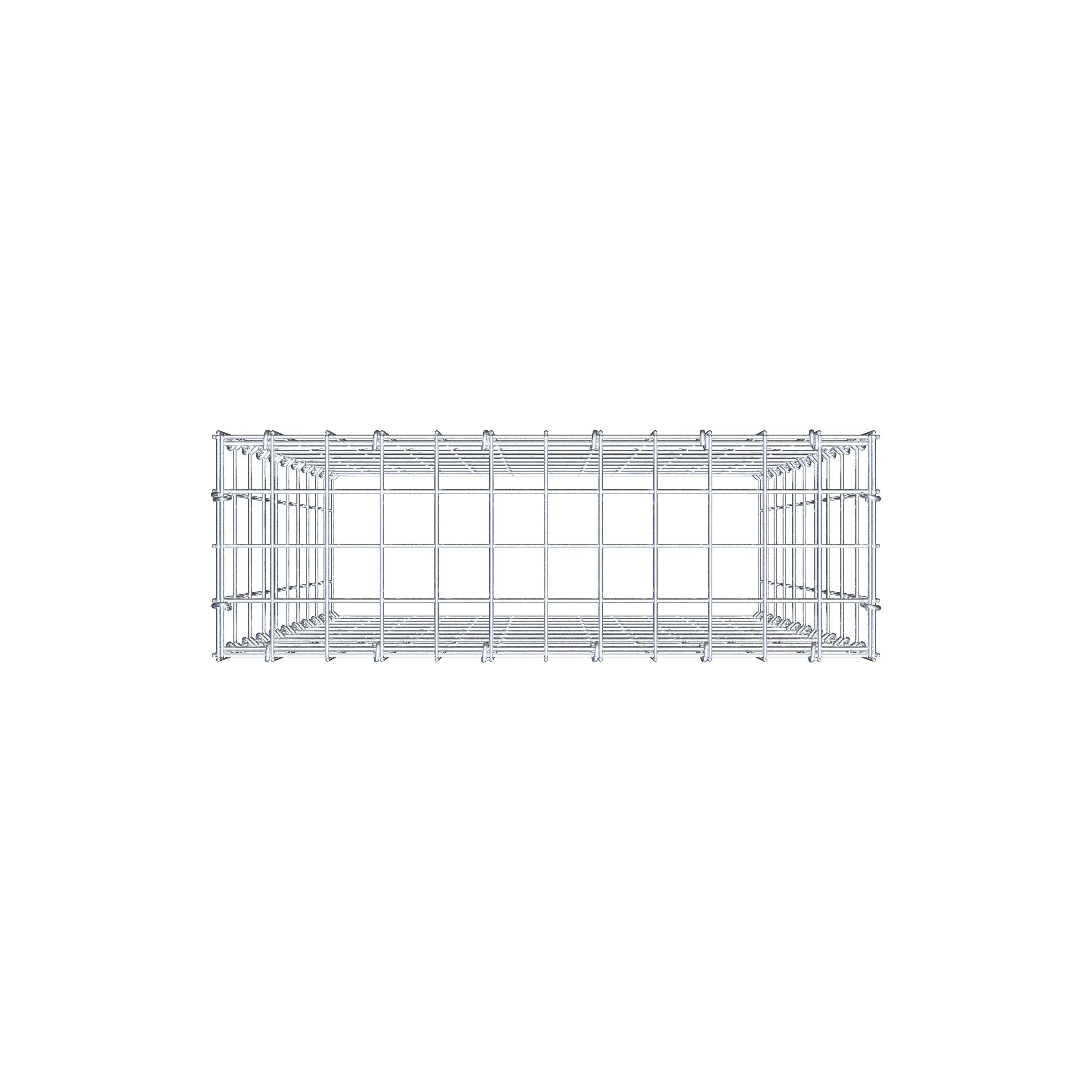 Anbaugabione Typ 3 100 cm x 60 cm x 20 cm (L x H x T), Maschenweite 5 cm x 10 cm, C-Ring