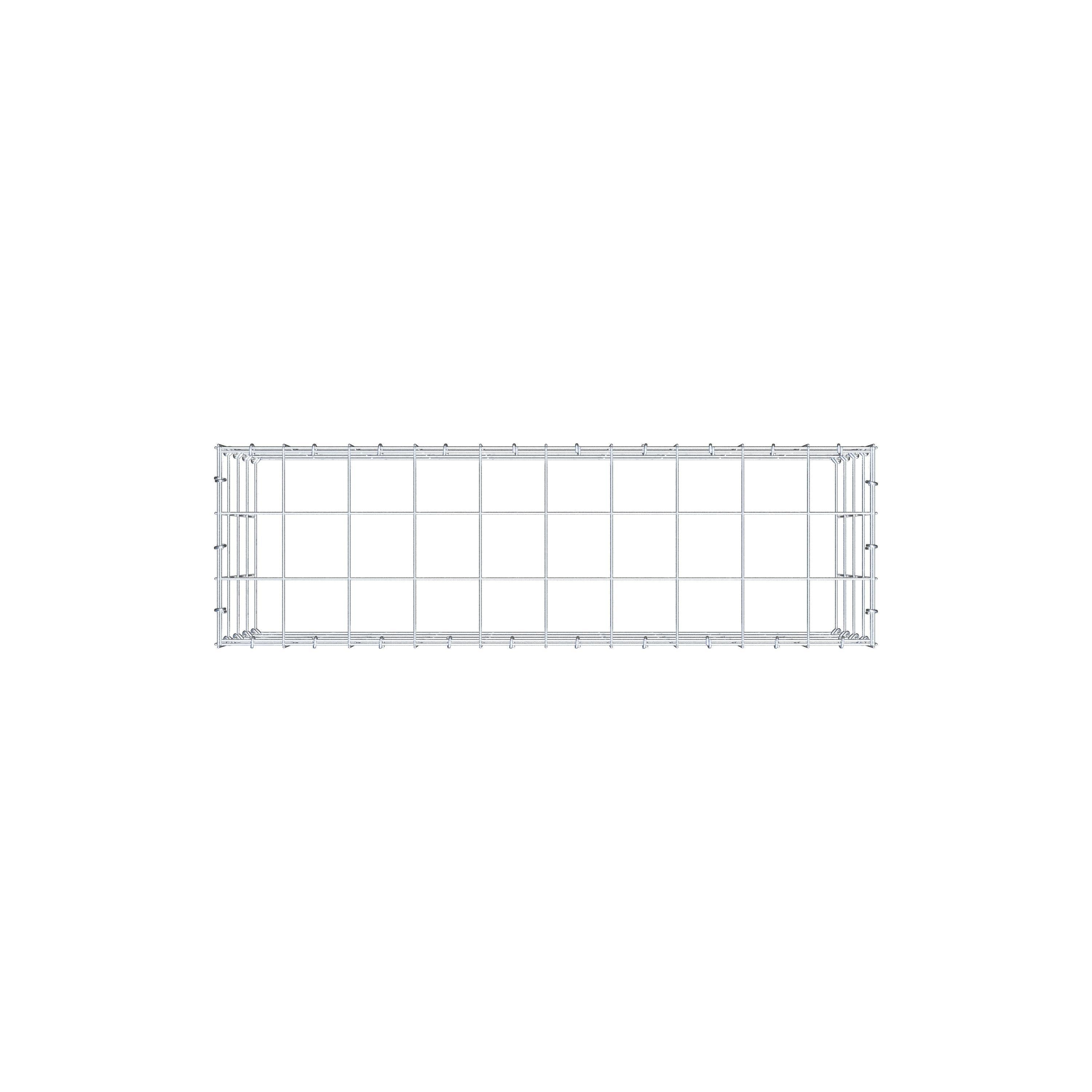 Anbaugabione Typ 3 100 cm x 40 cm x 30 cm (L x H x T), Maschenweite 10 cm x 10 cm, C-Ring